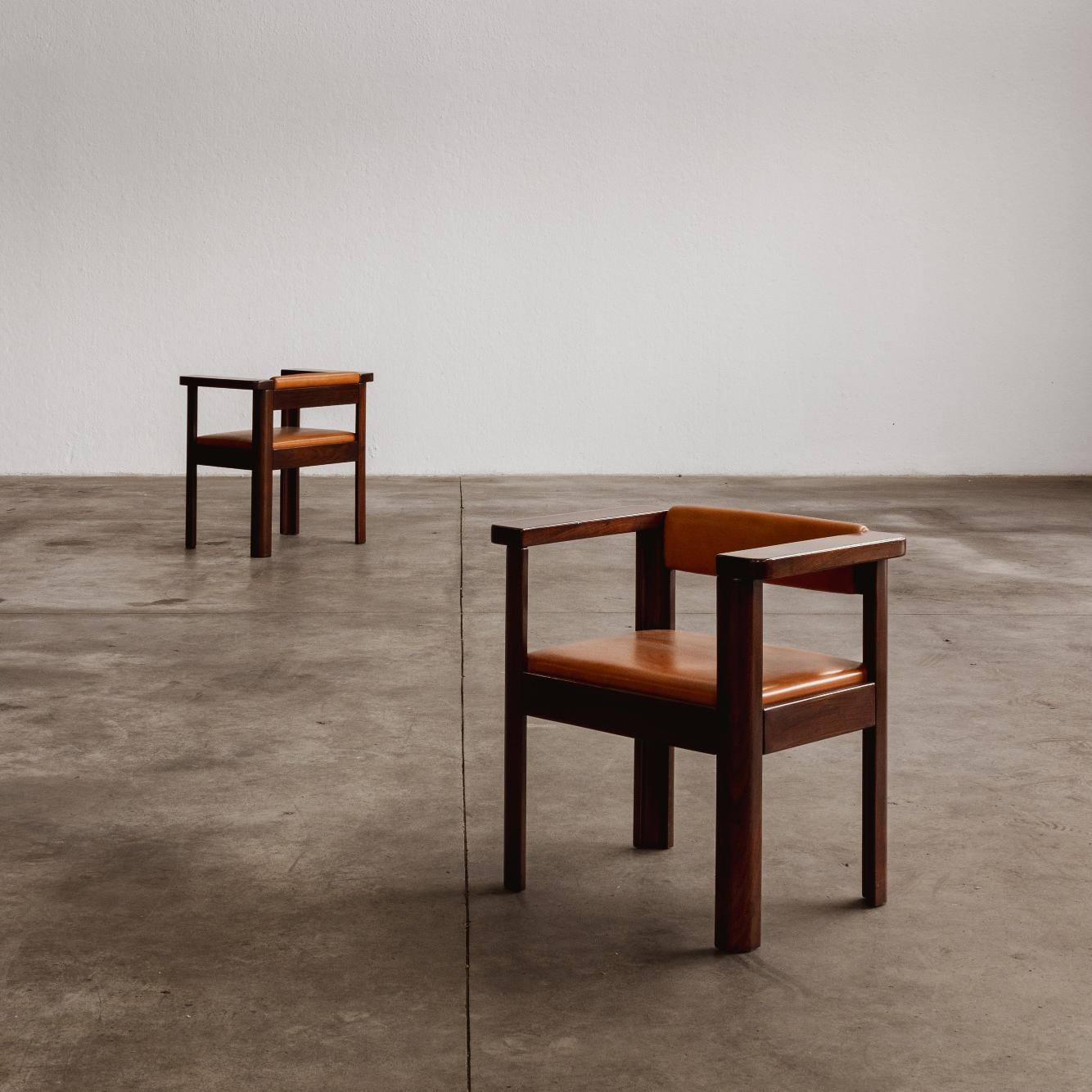 Angelo Mangiarotti “Idlor” Armchairs for Lorenzon, 1960, Set of 4, 1960s