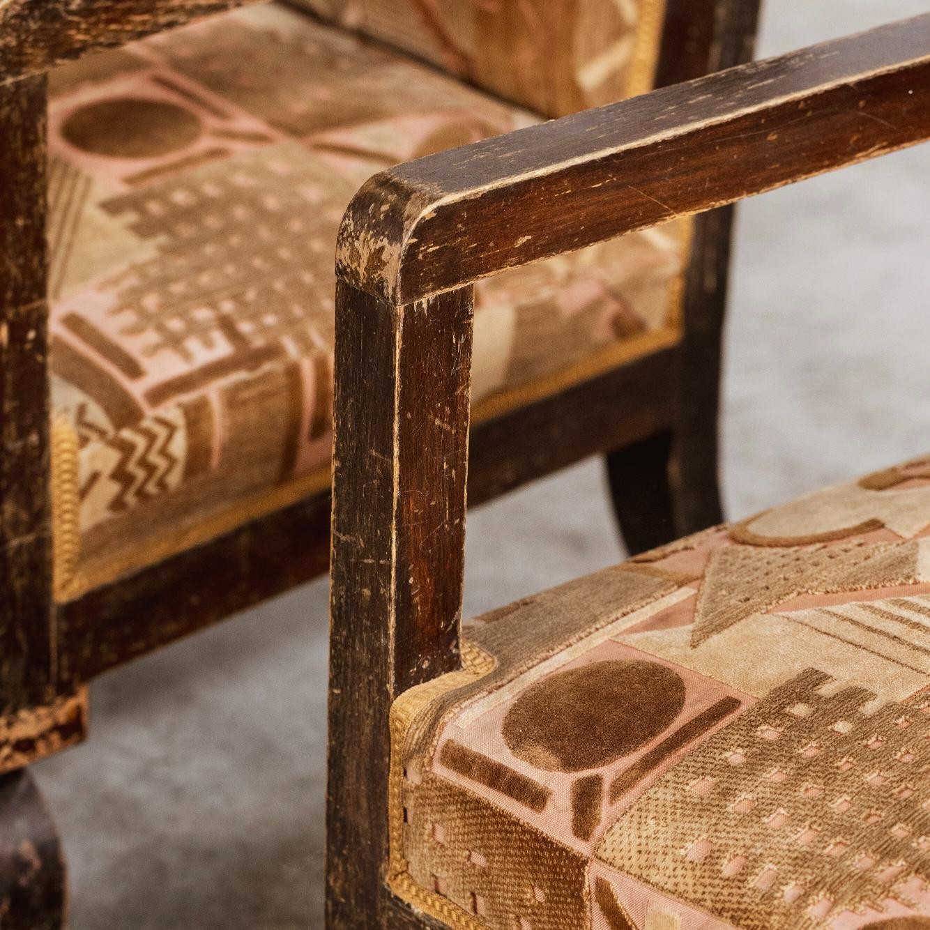 Art Deco Colonial Armchairs, 1930s, set of 2, 1930s