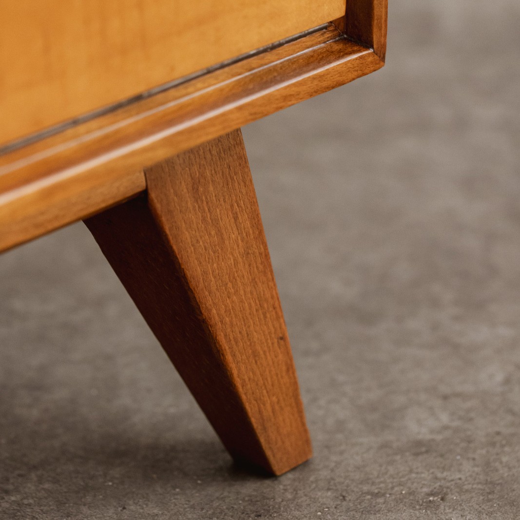 Brutalist Mid-Century Nightstands in the Style of Paolo Buffa, 1950s, set of 2, 1950s