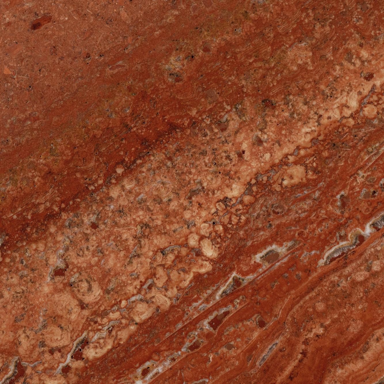 Carlo Scarpa “Argo” Oval Table for Simon Gavina, Red Travertine, 1975, 1975