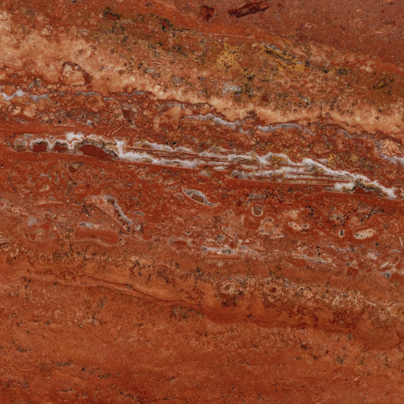 Carlo Scarpa “Argo” Oval Table for Simon Gavina, Red Travertine, 1975, 1975