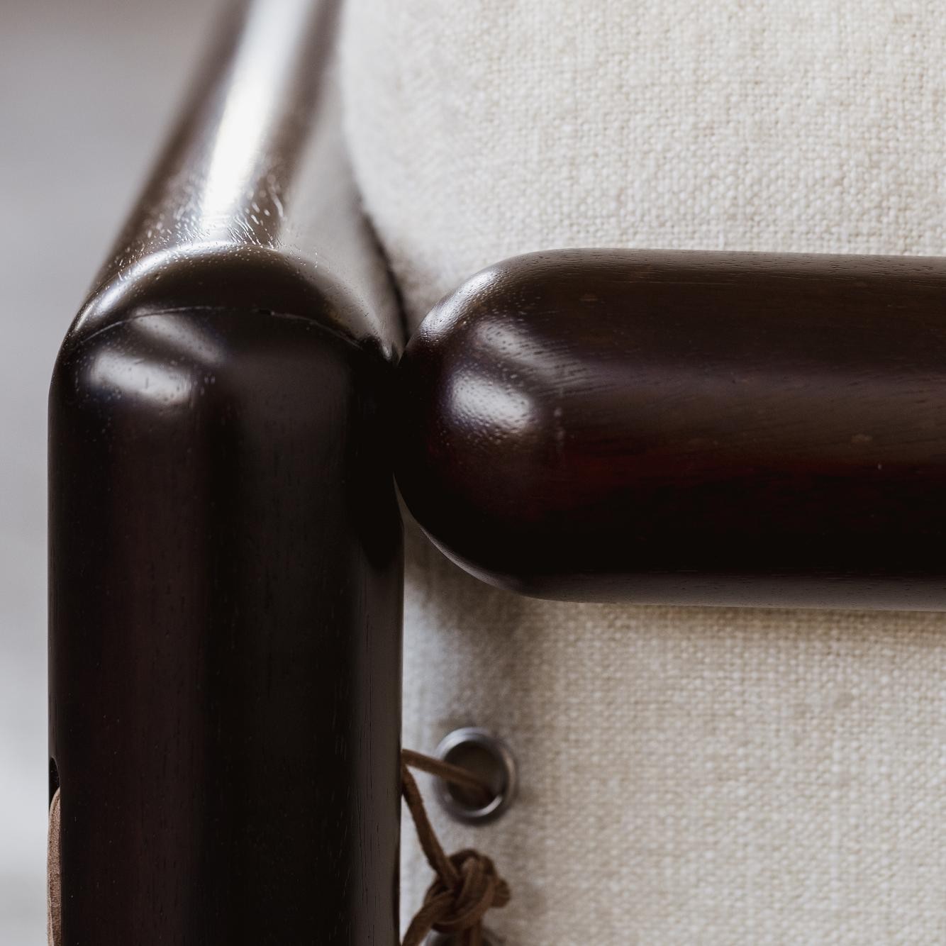 Carlo Scarpa “Cornaro” Three-seater Sofa for Gavina, Ivory Linen, 1973, 1973