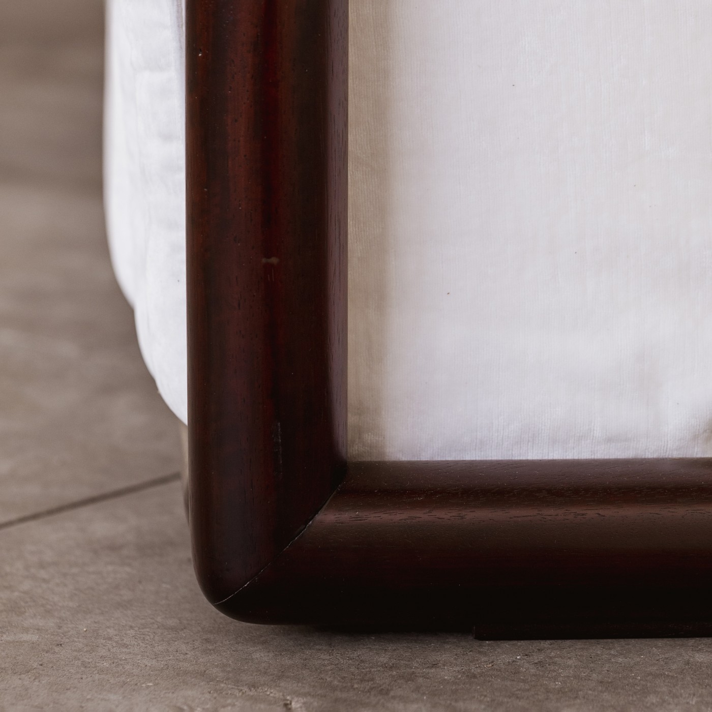 Carlo Scarpa “Cornaro” Two-seater Sofa for Gavina, Ivory Velvet, 1973, 1970s