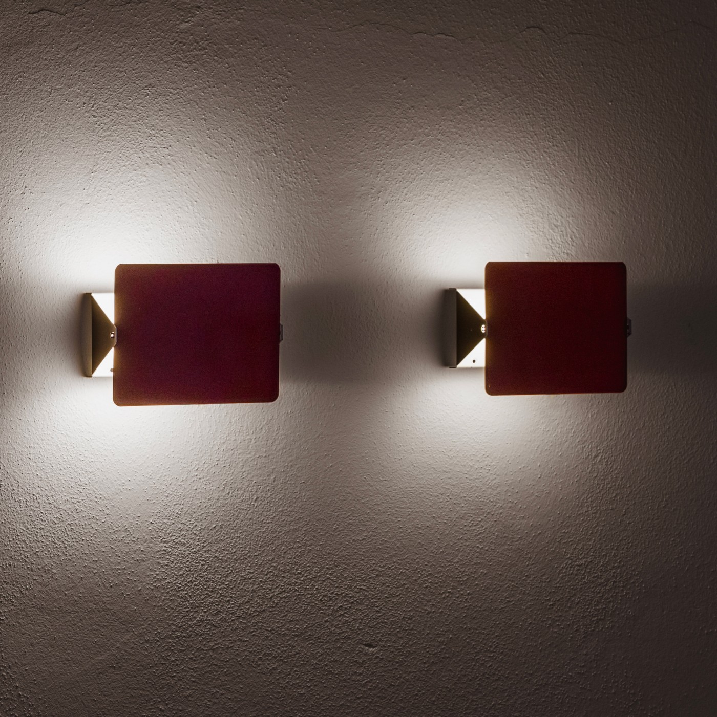 Charlotte Perriand “CP1” Sconces for Steph Simon, Red, 1958, Set of 2, 1929