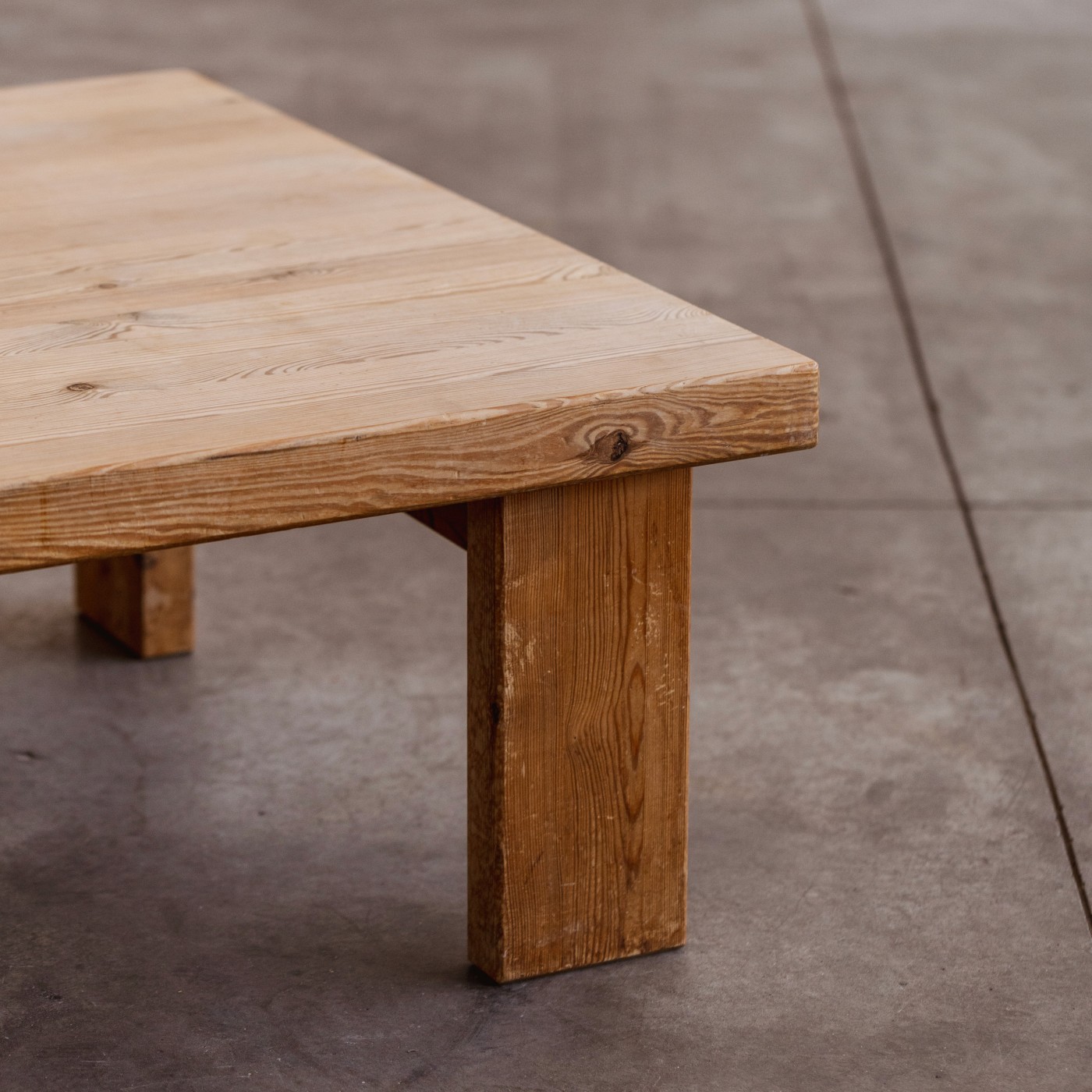 Christian Durupt Solid Coffee Table in Pine Wood, France, 1965, 1965