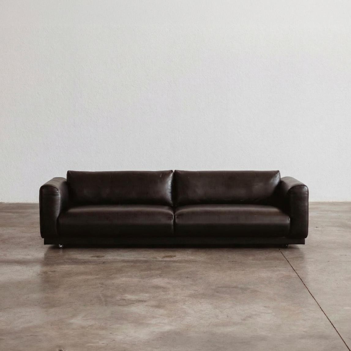 Cini Boeri "Gradual System" Sofa for Gavina, Black Leather, 1970, 1970