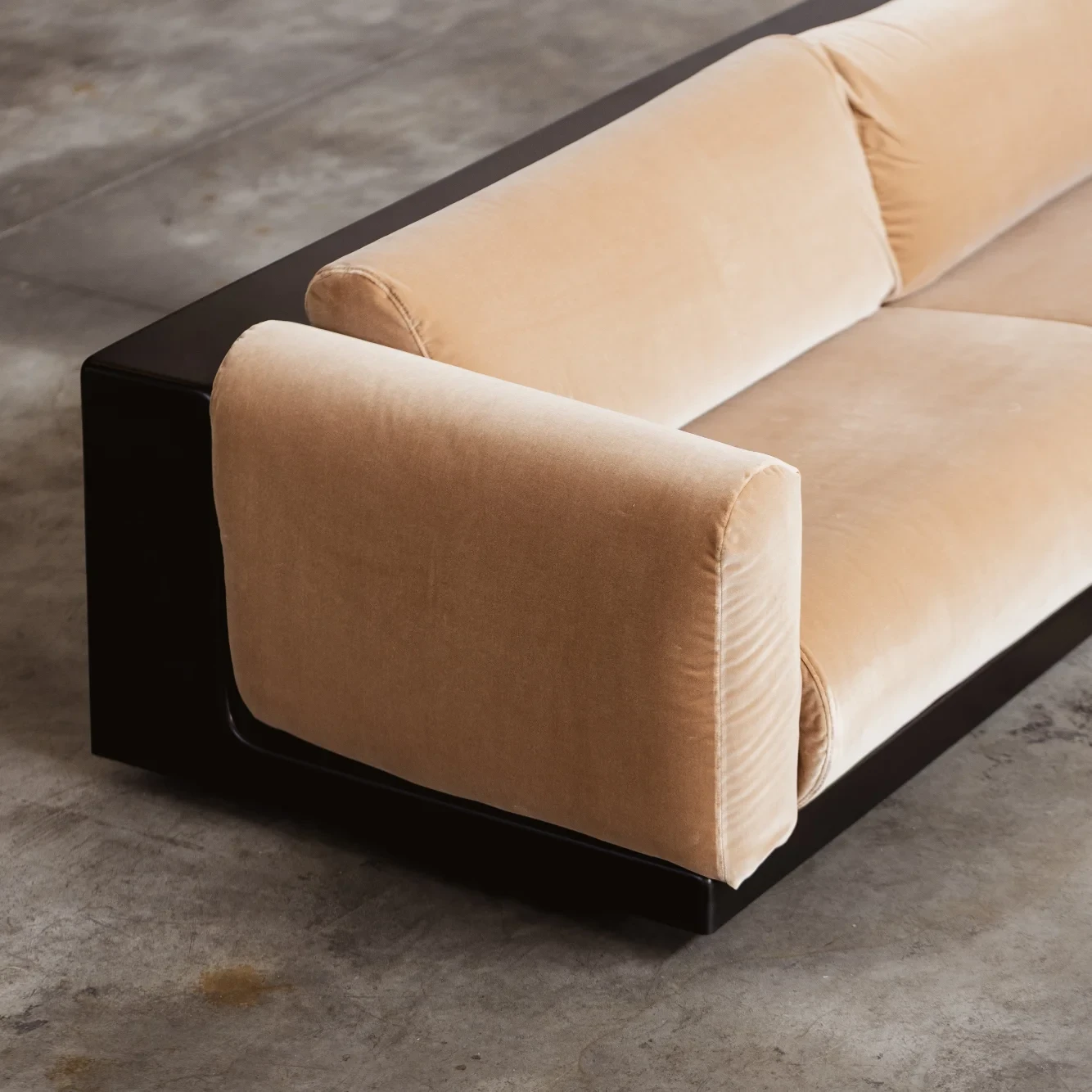 Cini Boeri "Gradual System" Sofas for Gavina, Camel Velvet, 1970, Set of 2, 1970
