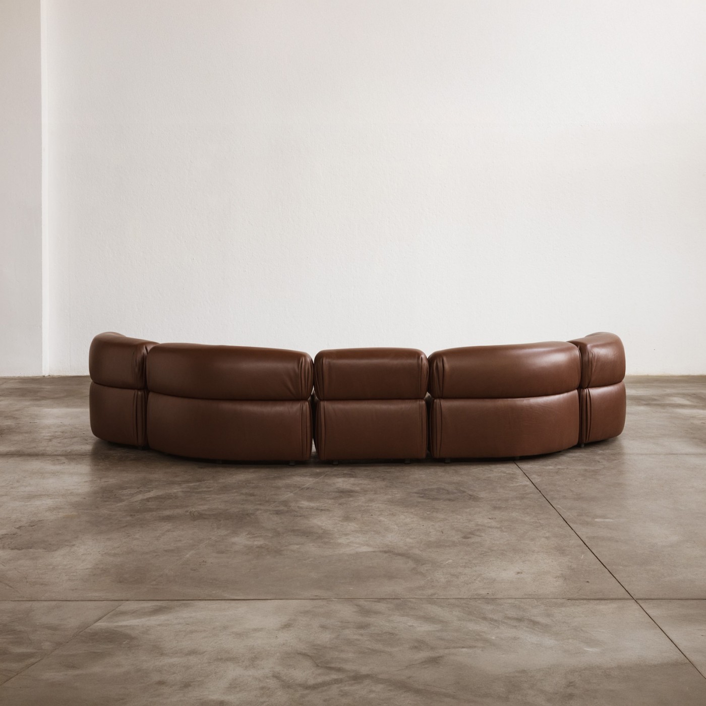 De Sede “DS-28 Cosmos” Modular Sofa for De Sede, Brown Leather, Switzerland, 1970, Set of 5, 1970