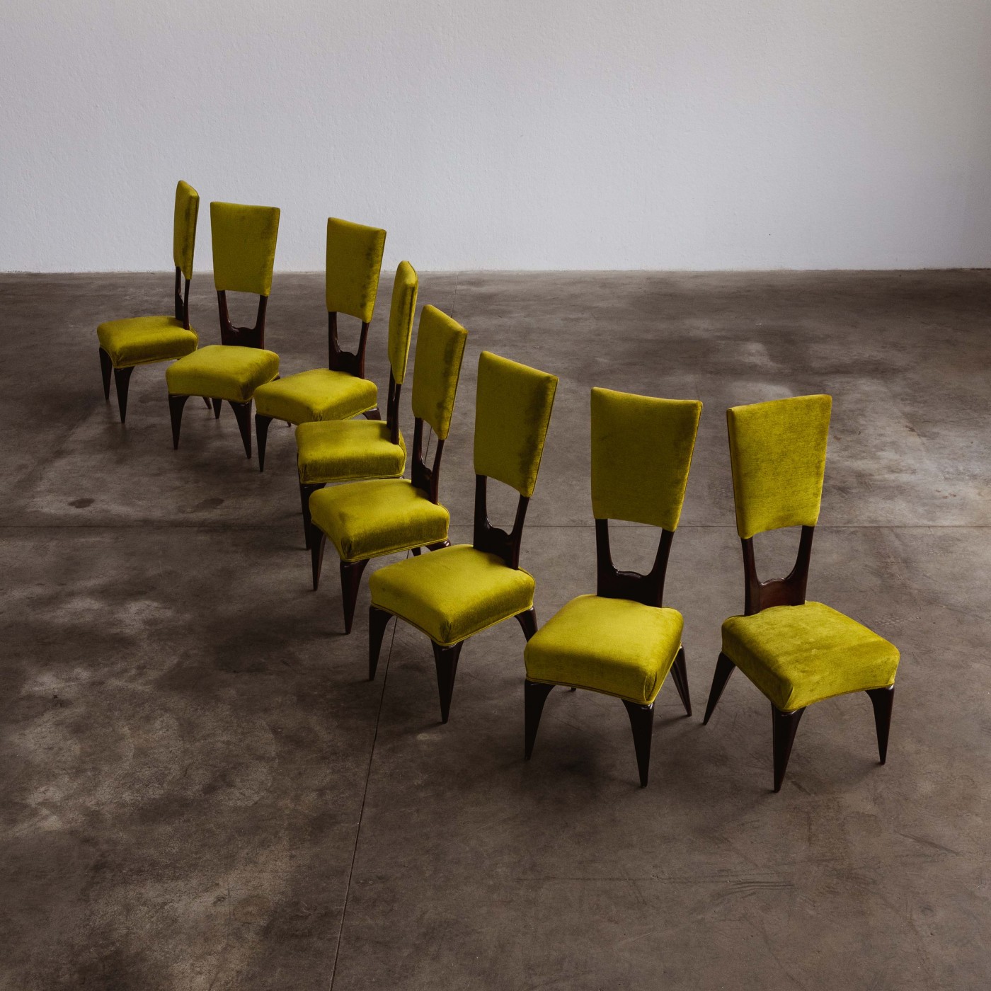 Dining Chairs in the Style of Vittorio Valabrega, 1950s, Set of 8, 1950s