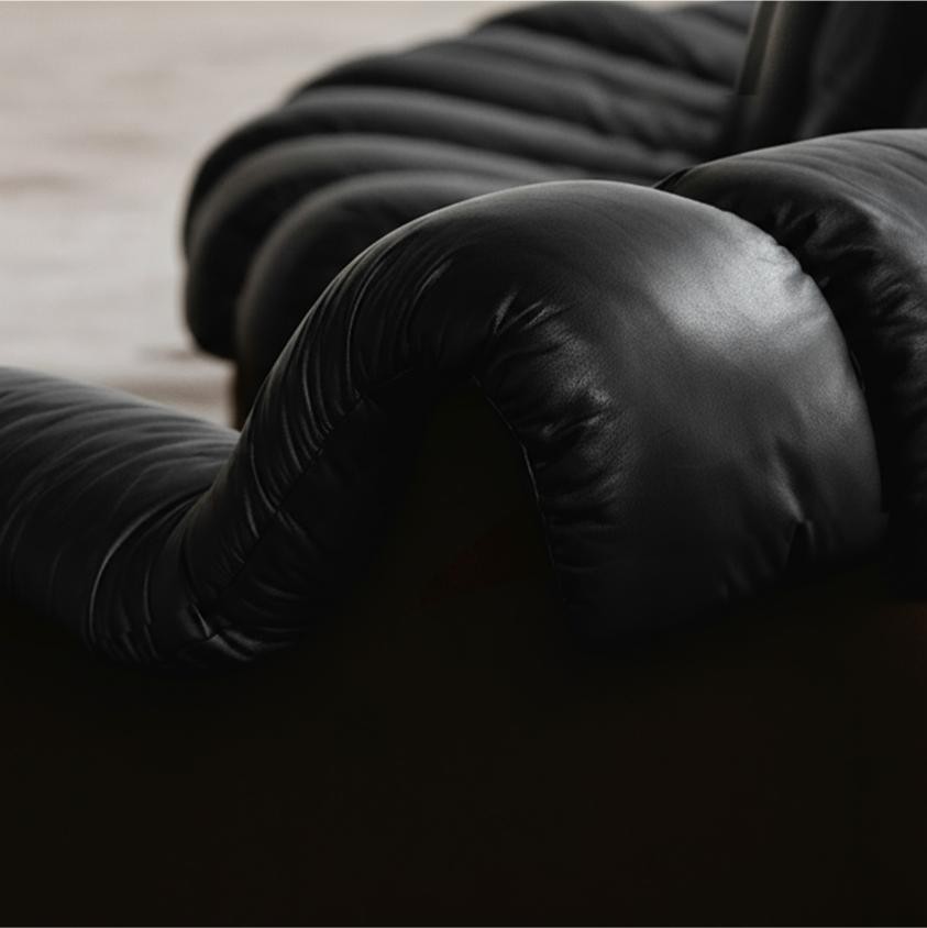 DS-600 “Snake” Sofa for De Sede, Black Leather, 1972, 1972