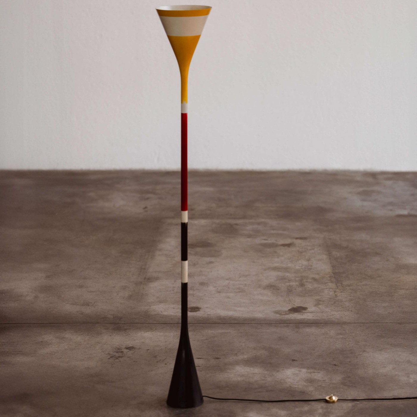 Ettore Sottsass “12731” floor lamp for Arredoluce, Brass and Plumb, Italy, 1956, 1956