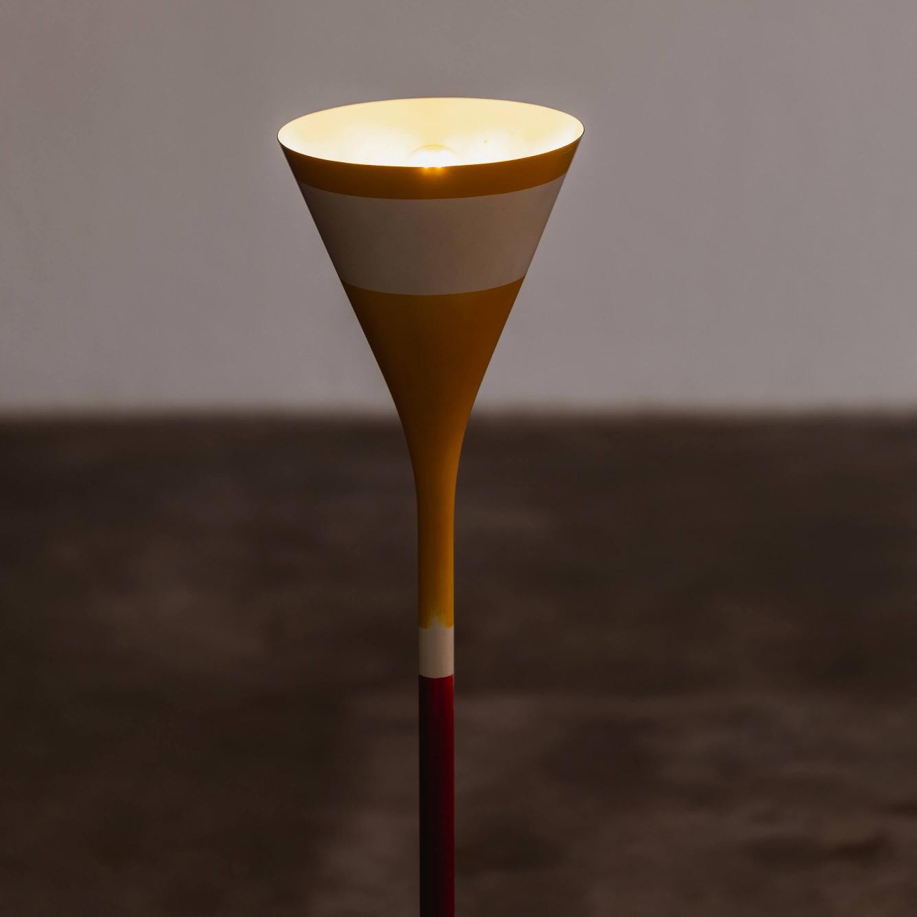 Ettore Sottsass “12731” floor lamp for Arredoluce, Brass and Plumb, Italy, 1956, 1956