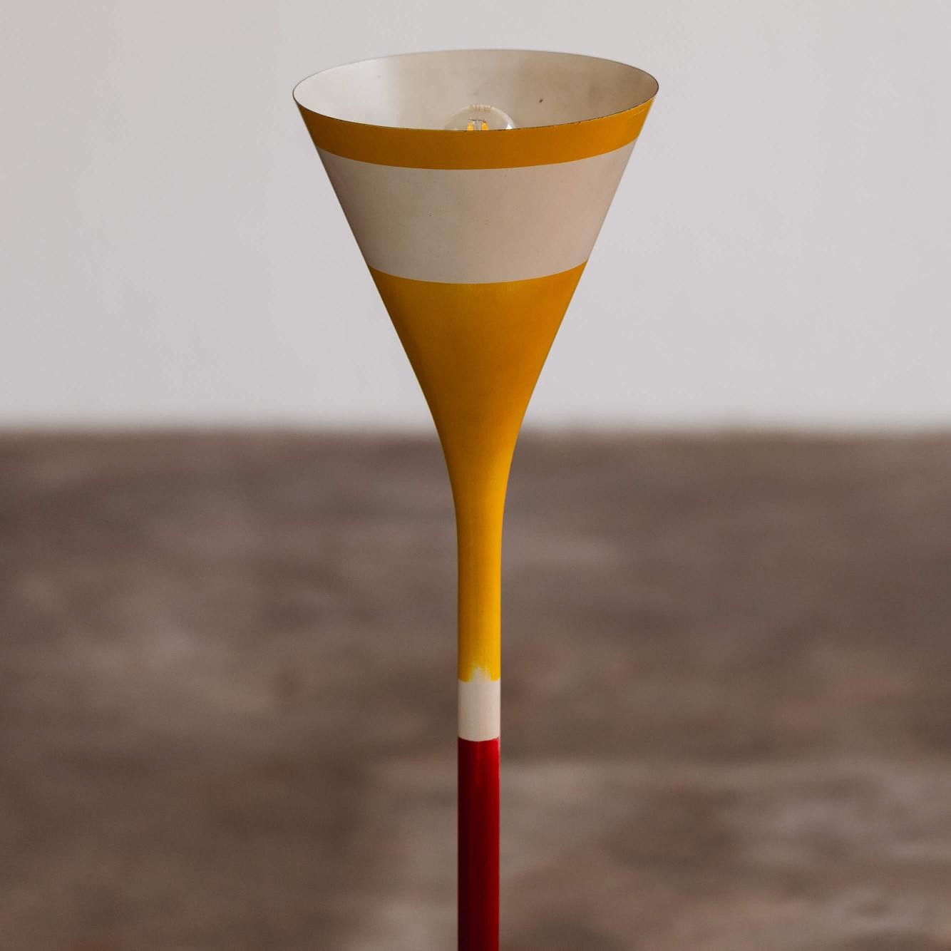 Ettore Sottsass “12731” floor lamp for Arredoluce, Brass and Plumb, Italy, 1956, 1956