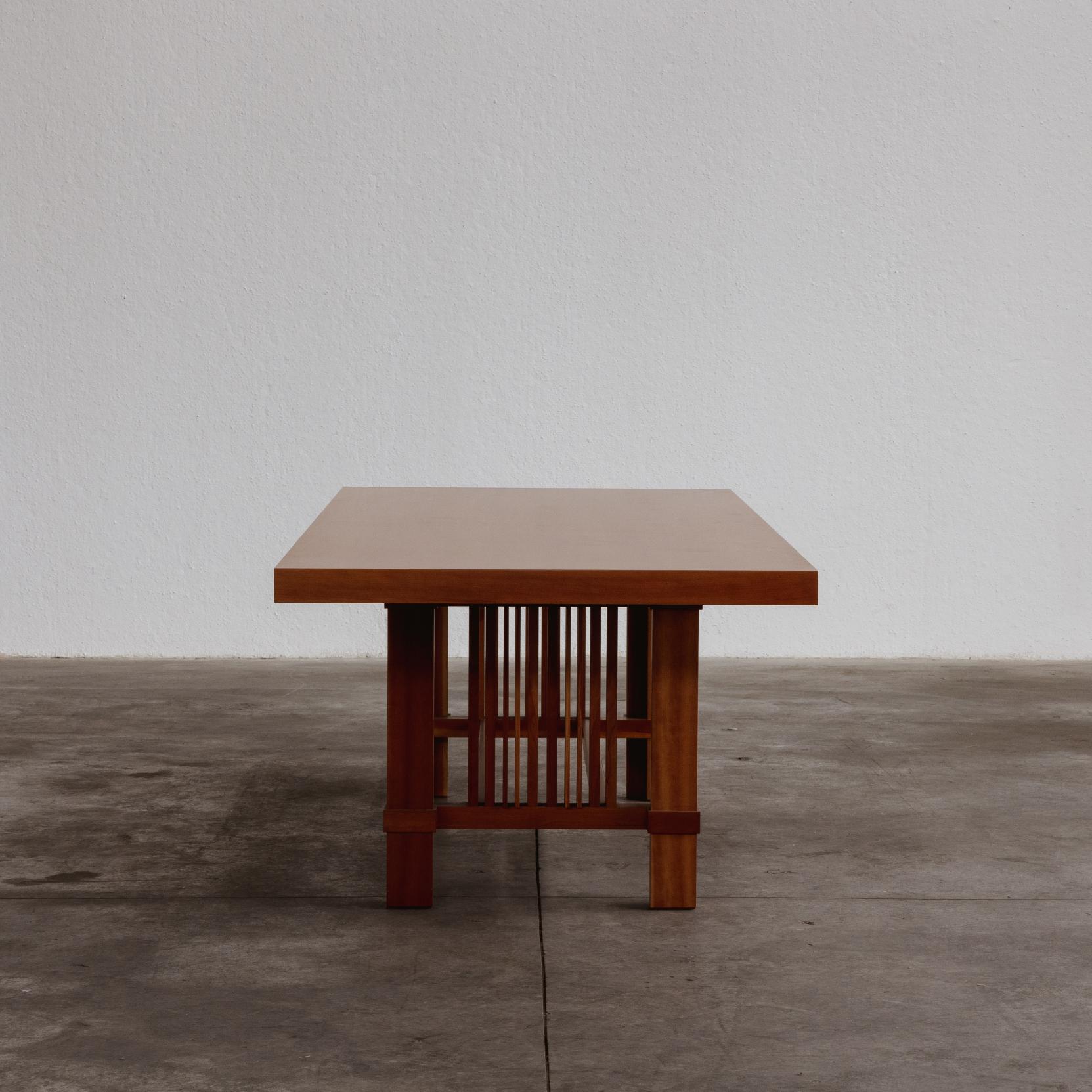 Frank Lloyd Wright “608 Taliesin” Dining Table for Cassina, Cherry Wood, 1925, 1917