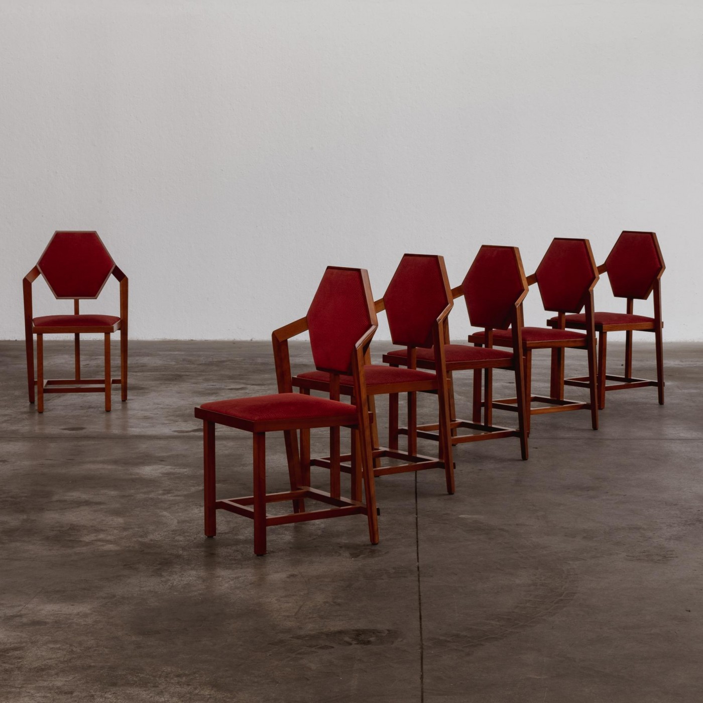 Frank Lloyd Wright "Midway 1" Dining Chairs for Cassina, 1914, Set of 6, 1910s