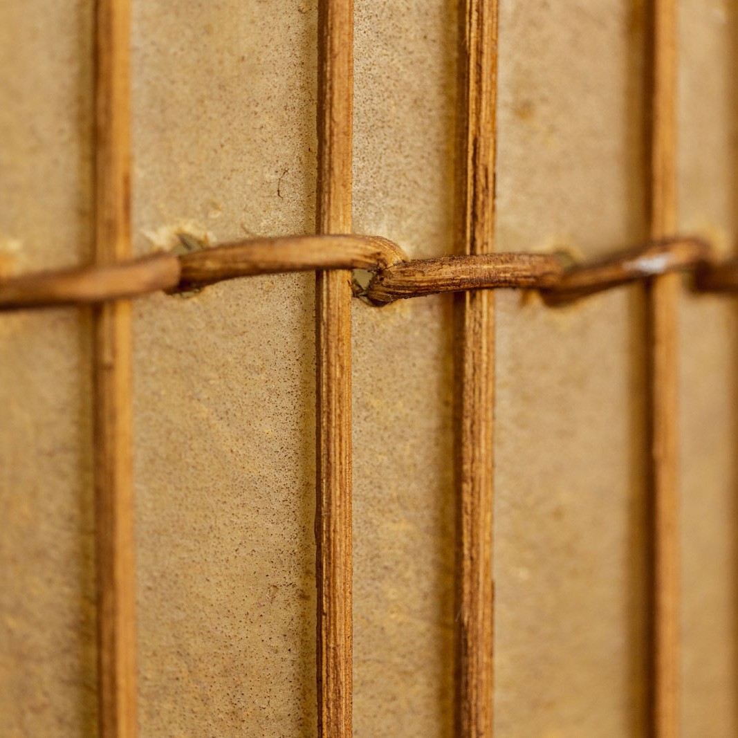 French Modern Floor Lamp in Resin and Wicker, 1972, 1972