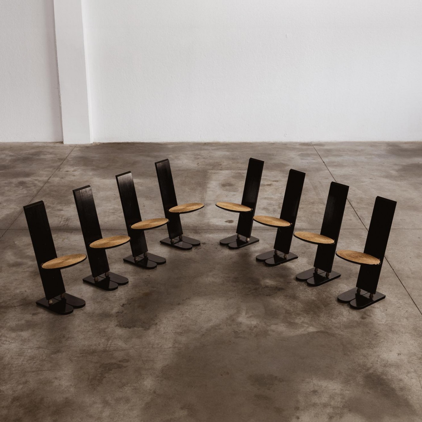 Gigi Sabadin “Pala” Dining Chair for Emme, 1973, Set of 8, 1973