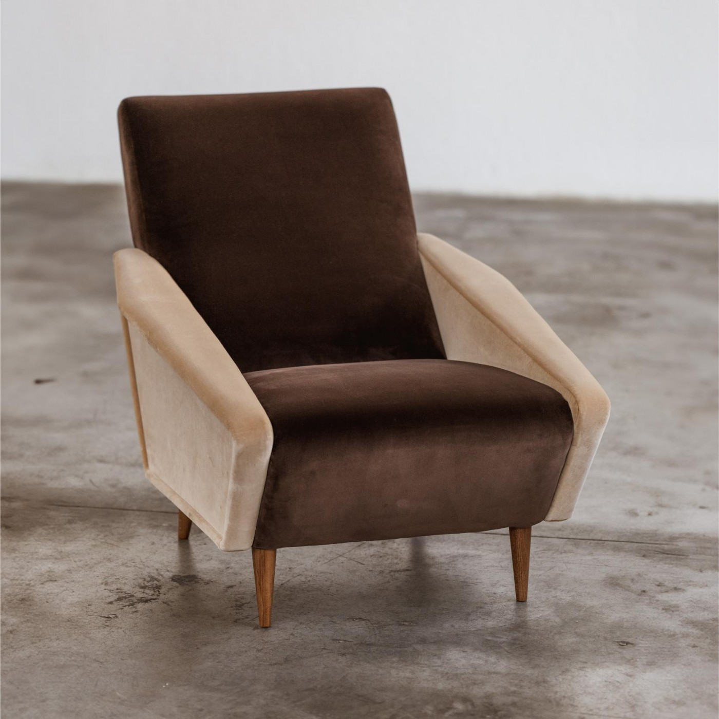 Gio Ponti "807 Distex" Lounge Chair for Cassina, Velvet, 1953, 1953
