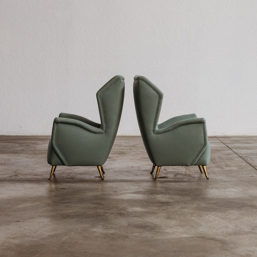 Gio Ponti Armchairs for ISA Bergamo, Italy, 1952, Set of 2, 1952