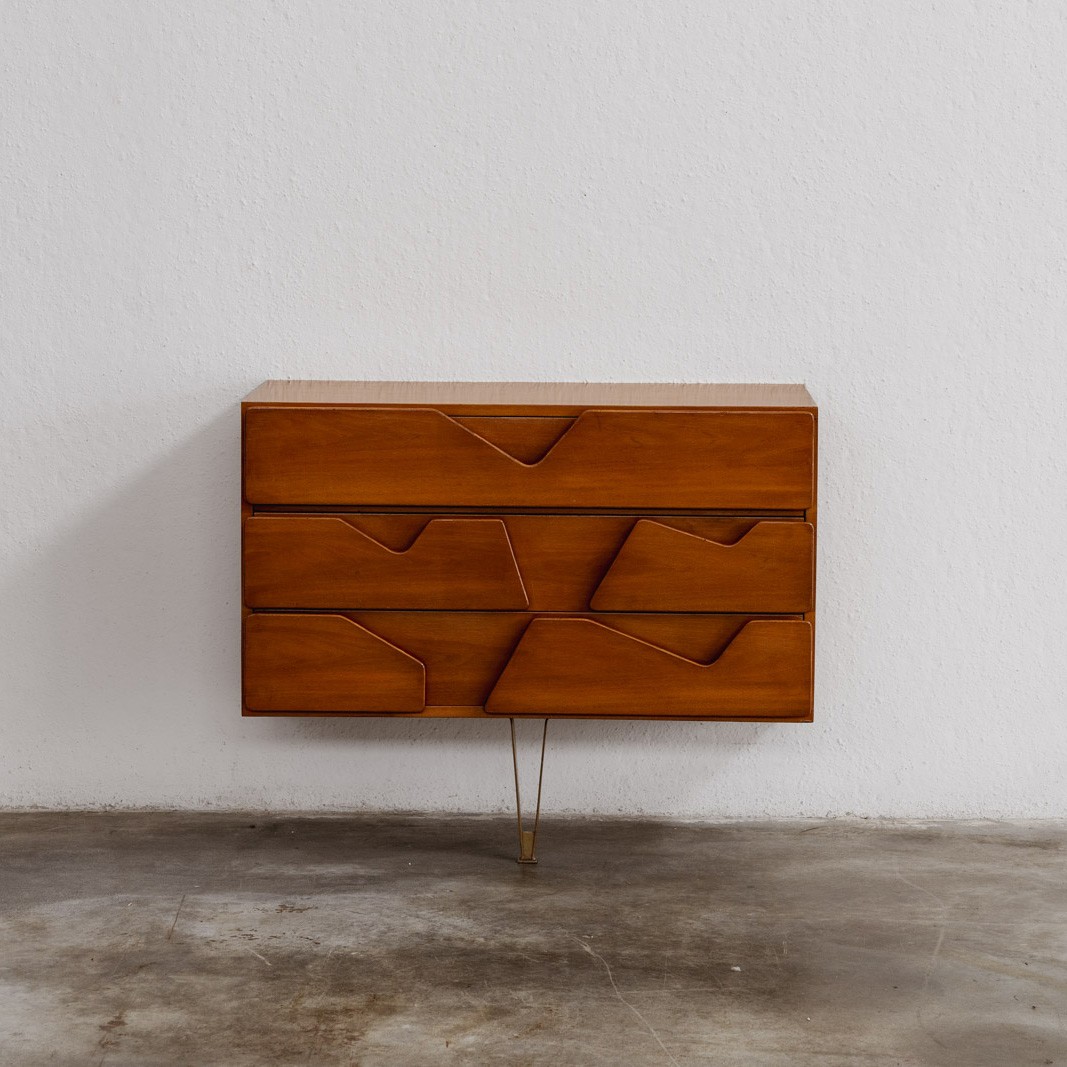 Gio Ponti Wall-Mounted Chest of Drawers for Hotel Royal of Naples, 1953, 1953