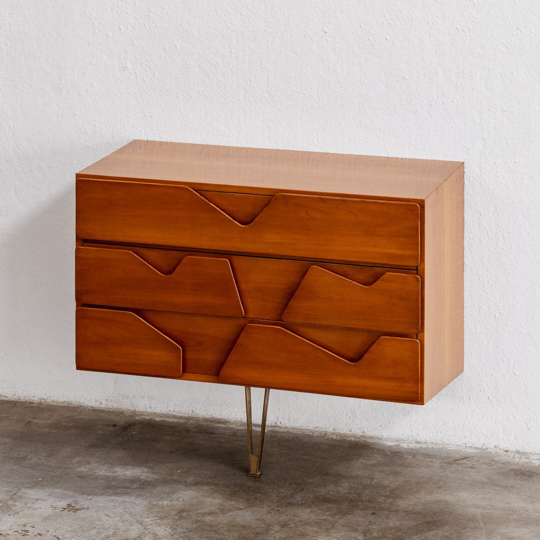 Gio Ponti Wall-Mounted Chest of Drawers for Hotel Royal of Naples, 1953, 1953
