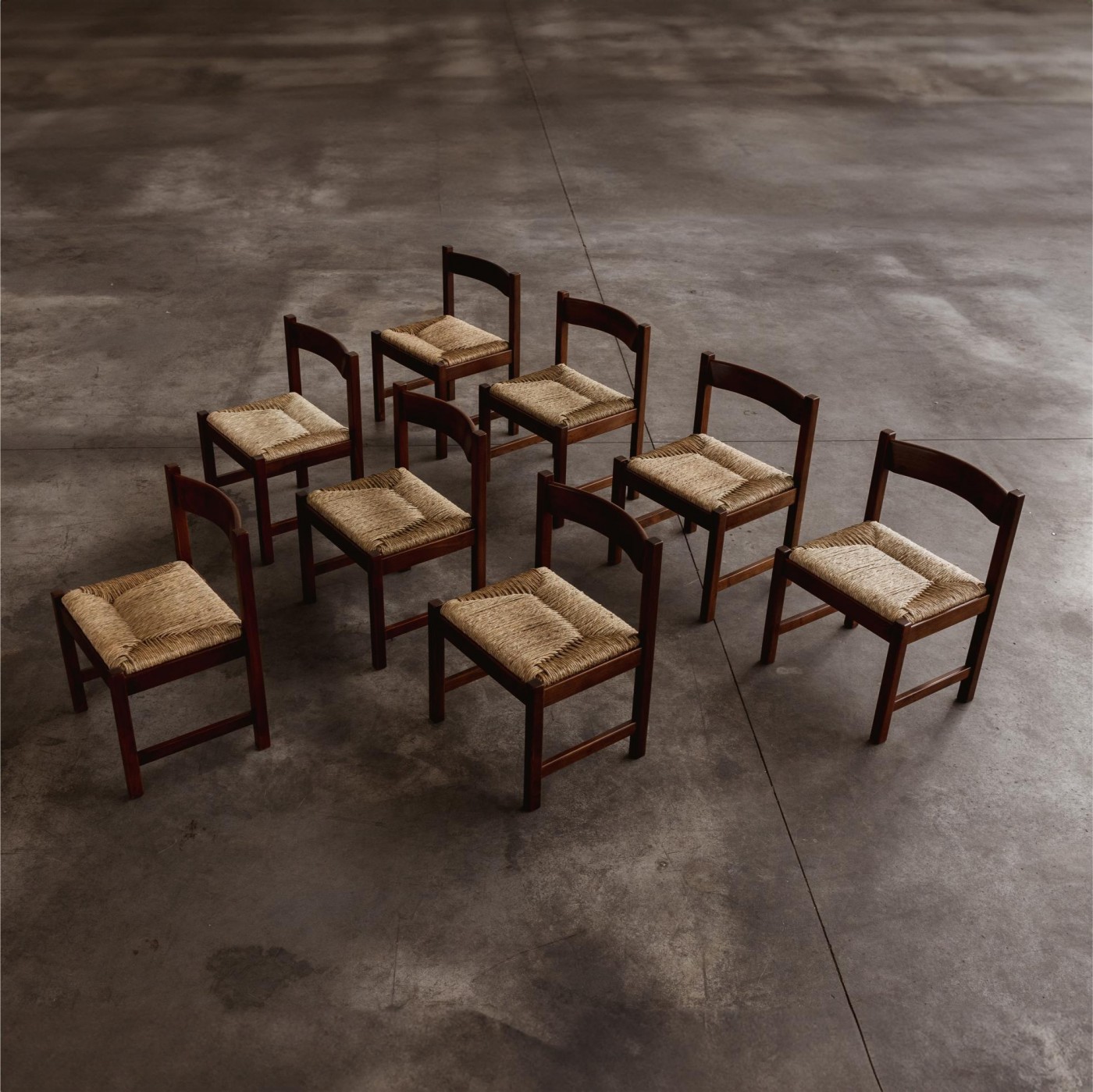 Giovanni Michelucci “Torbecchia” Dining Chairs for Poltronova, 1964, Set of 10, 1964