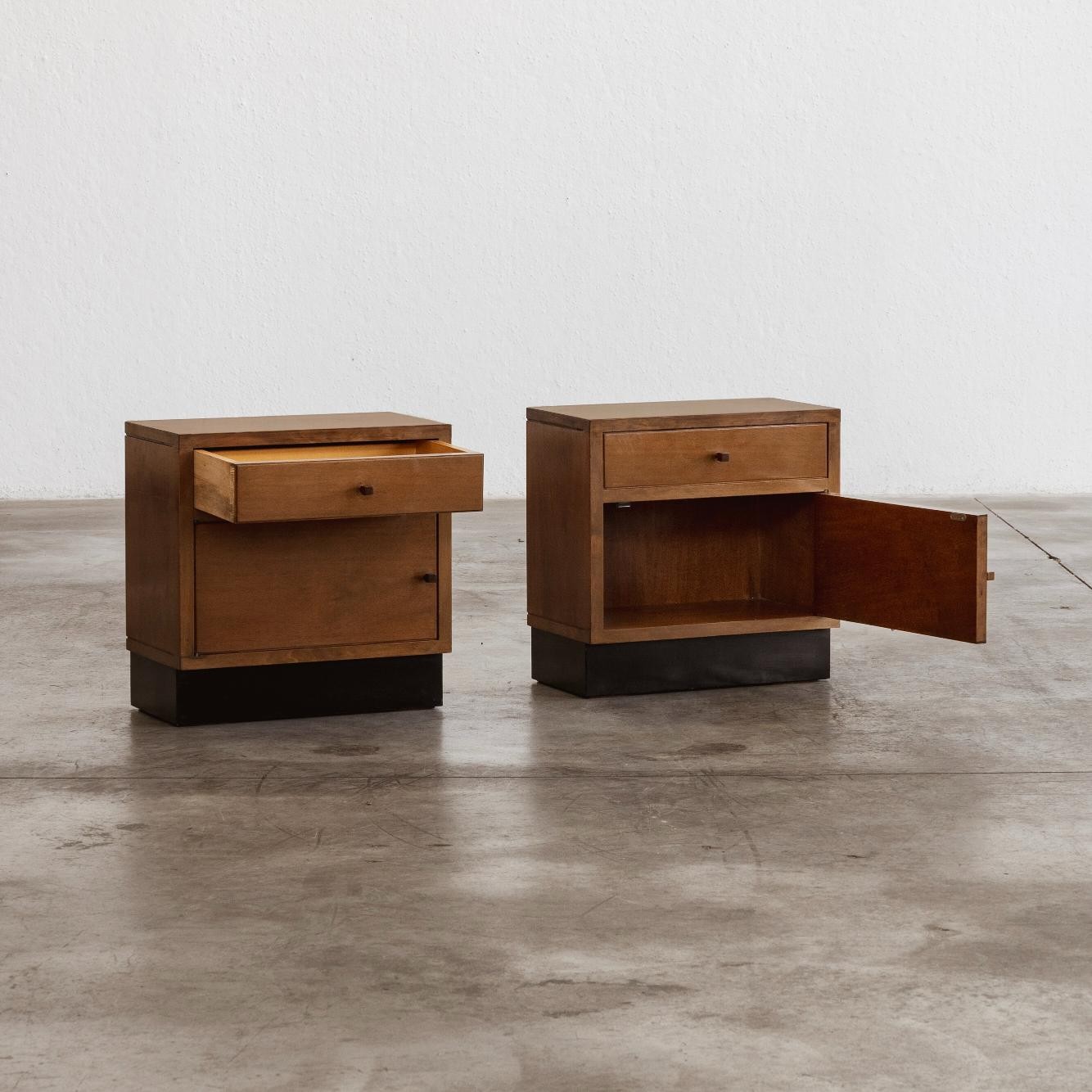 Giuseppe Pagano Pogatschnig Rationalist Nightstands, 1938, set of 2, 1938