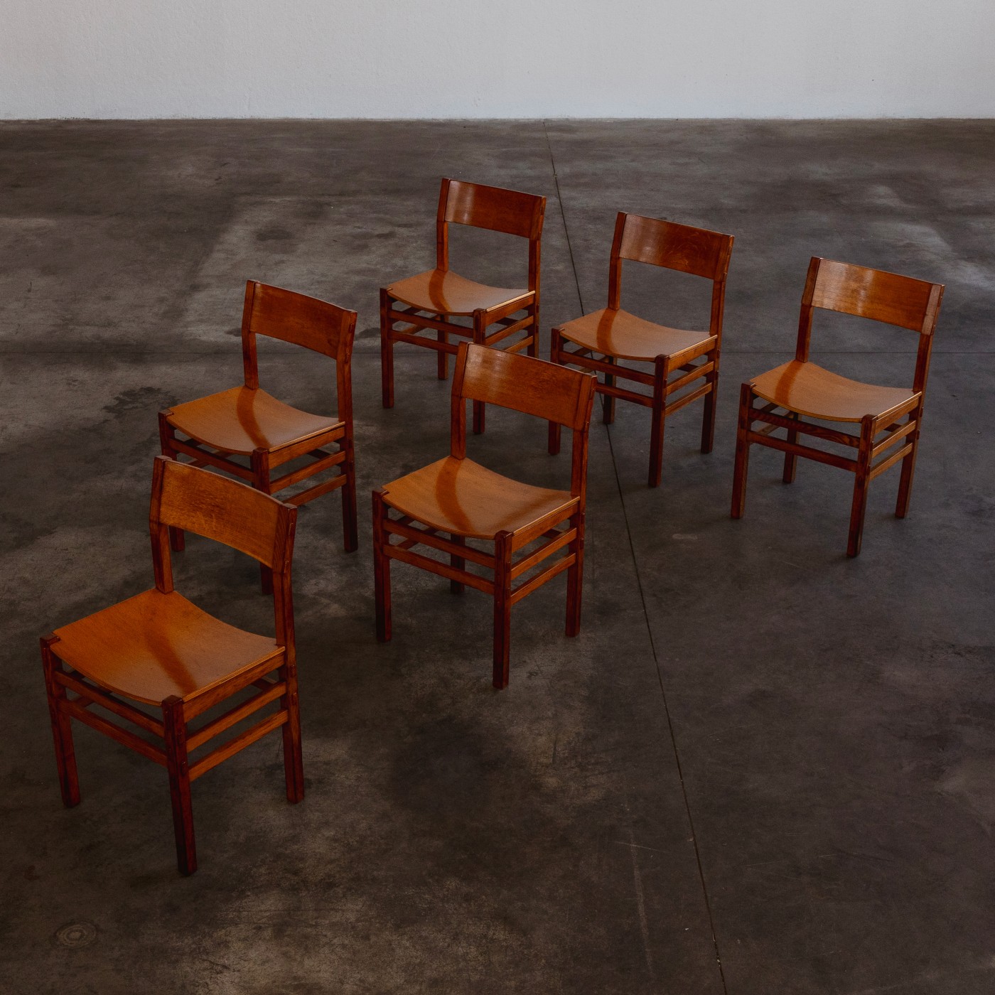 Giuseppe Rivadossi Dining Chairs for Officina Rivadossi, 1980, Set of 6, 1980