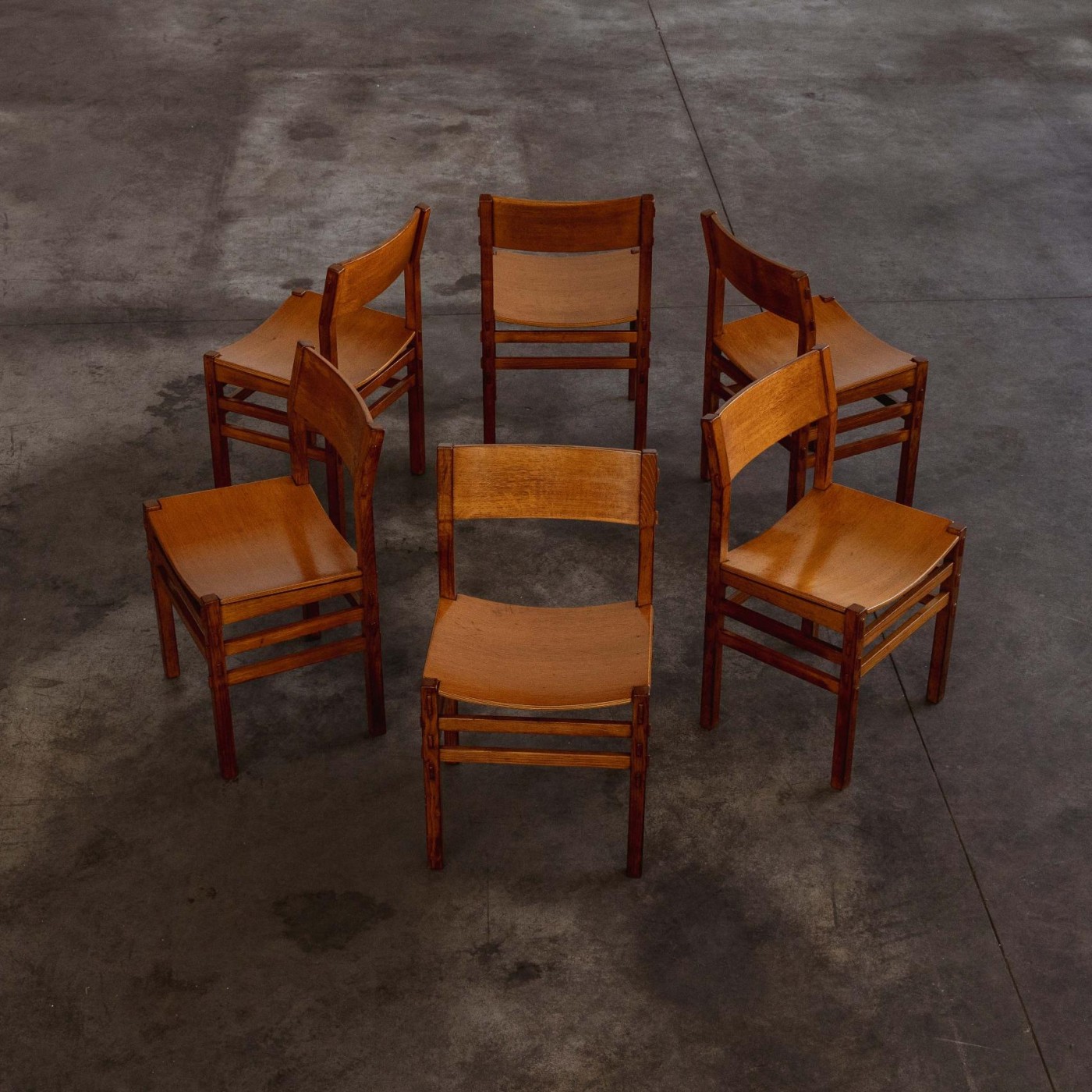 Giuseppe Rivadossi Dining Chairs for Officina Rivadossi, 1980, Set of 6, 1980