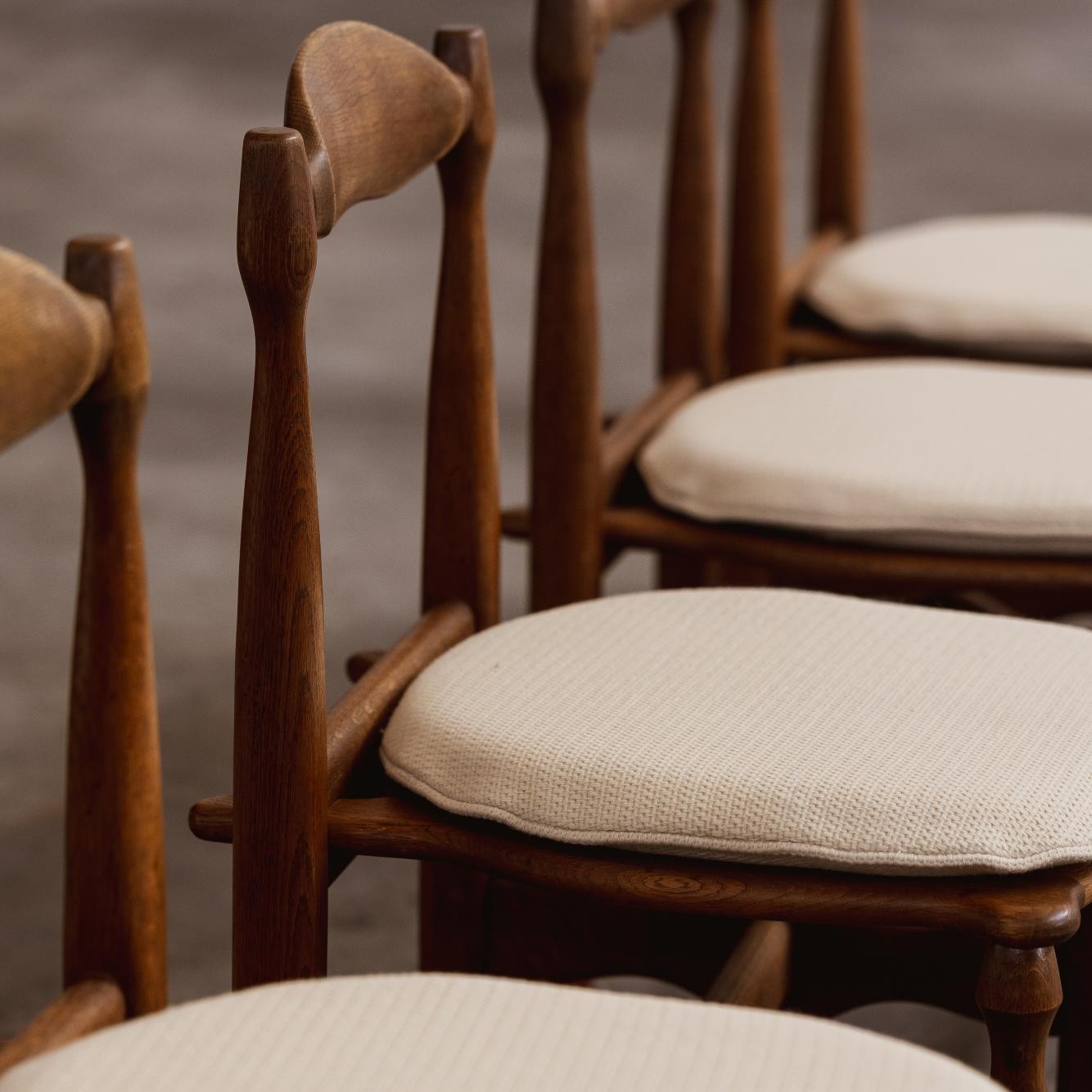 Guillerme et Chambron “Charlotte” Dining Chairs for Votre Maison, 1966, Set of 6, 1960s