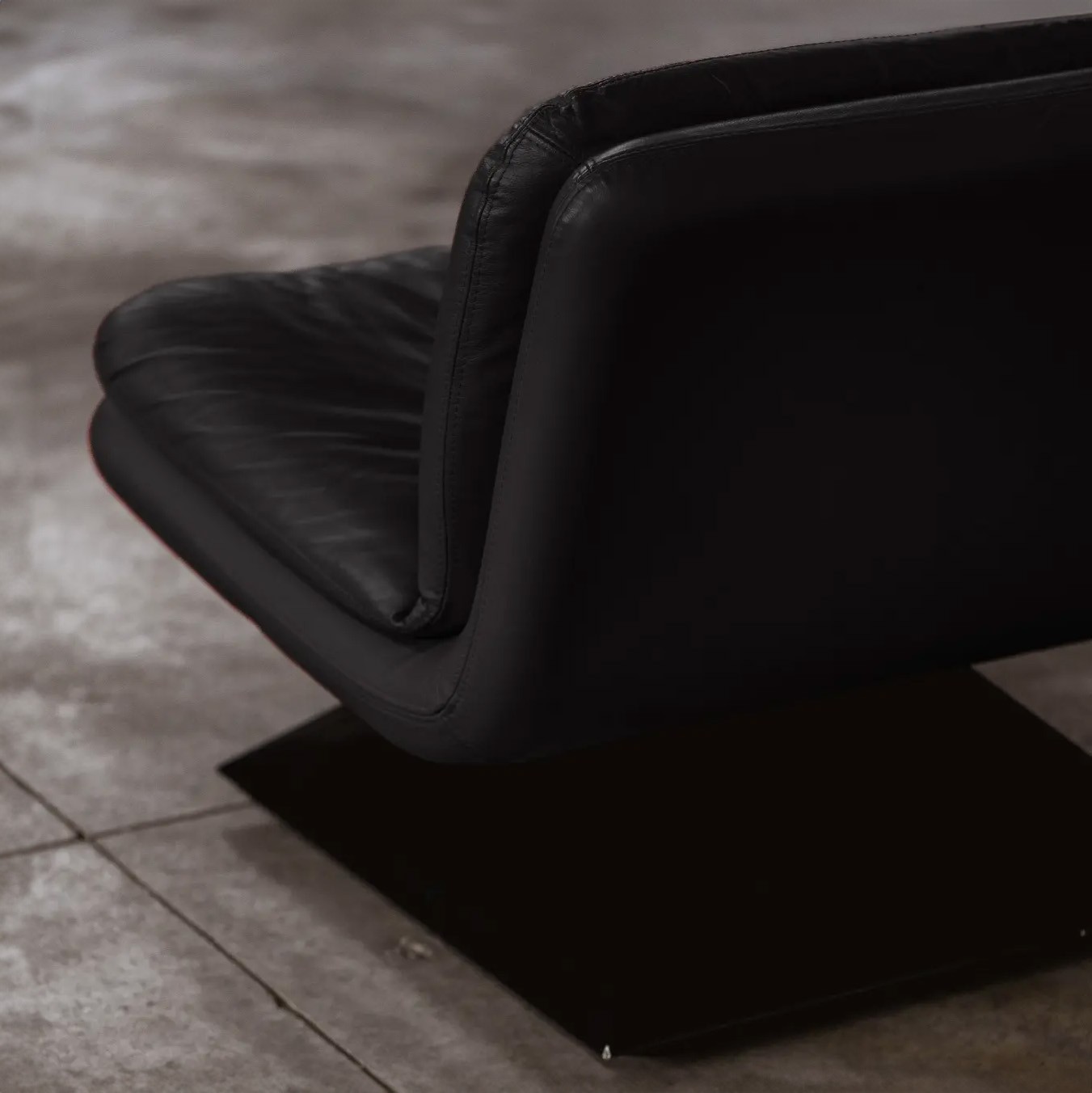 Hans Von Klier Armchair for Giuseppe Rossi Di Albizzate, Black Leather, 1970, 1970