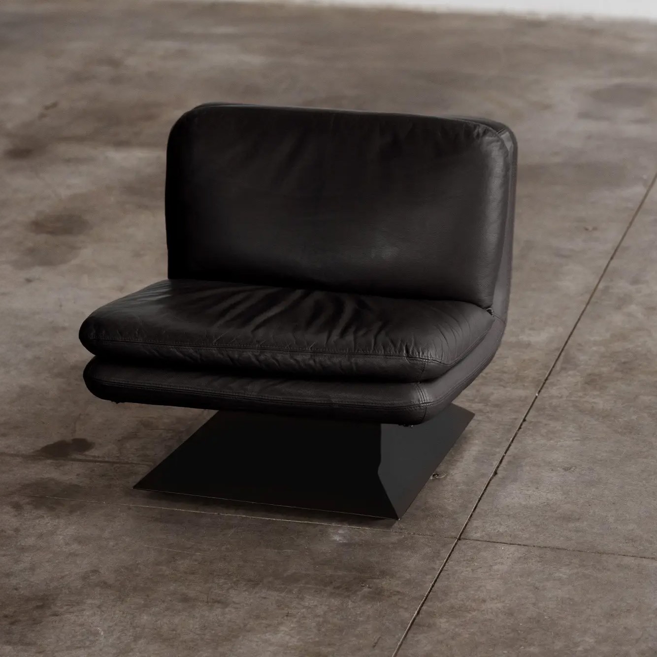 Hans Von Klier Armchair for Giuseppe Rossi Di Albizzate, Black Leather, 1970, 1970