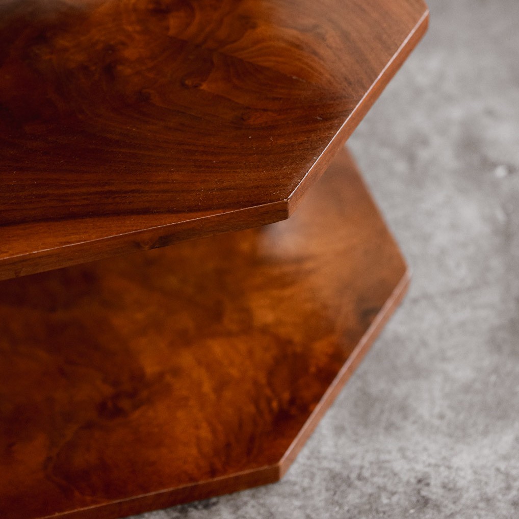 Jacques Adnet Octagonal Three-Tier Side Table, 1954, 1954