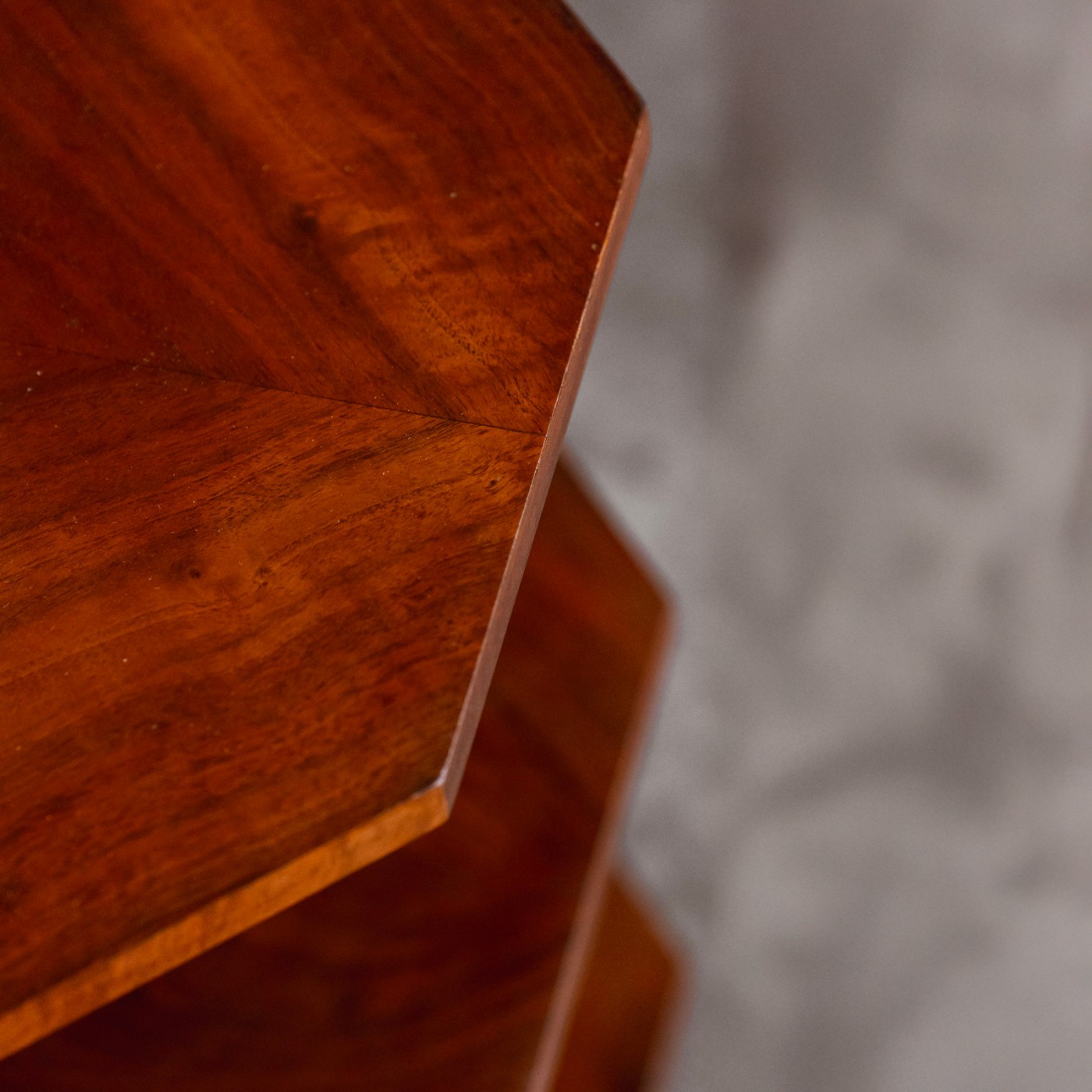 Jacques Adnet Octagonal Three-Tier Side Table, 1954, 1954