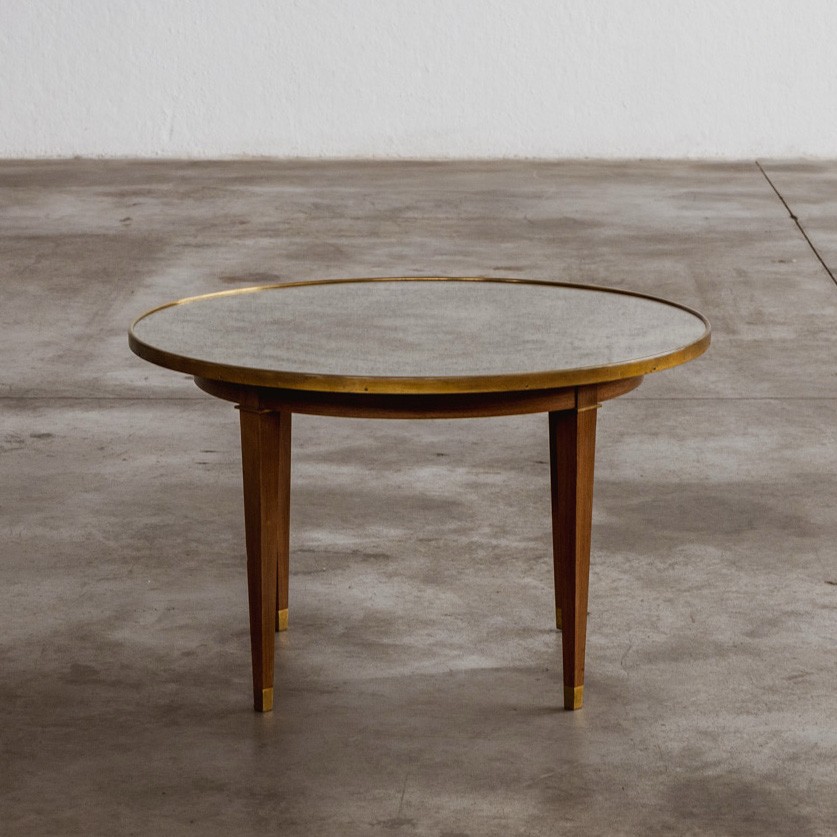 Jules Leleu Round Coffee Table, France, 1955, 1955
