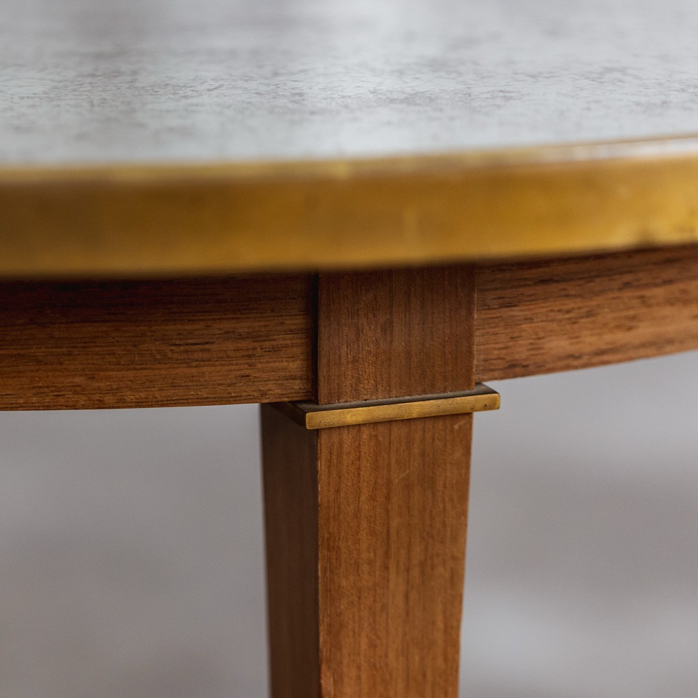 Jules Leleu Round Coffee Table, France, 1955, 1955