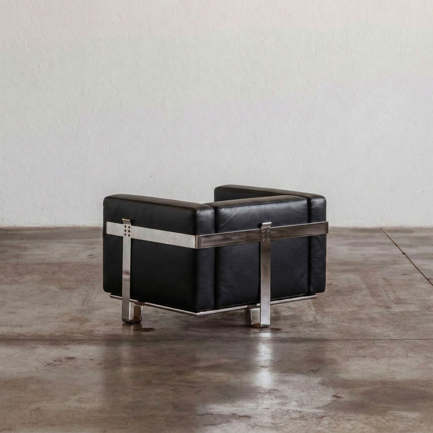 Kazuhide Takahama Armchairs for Simon Gavina, Black Leather, 1965, 1965