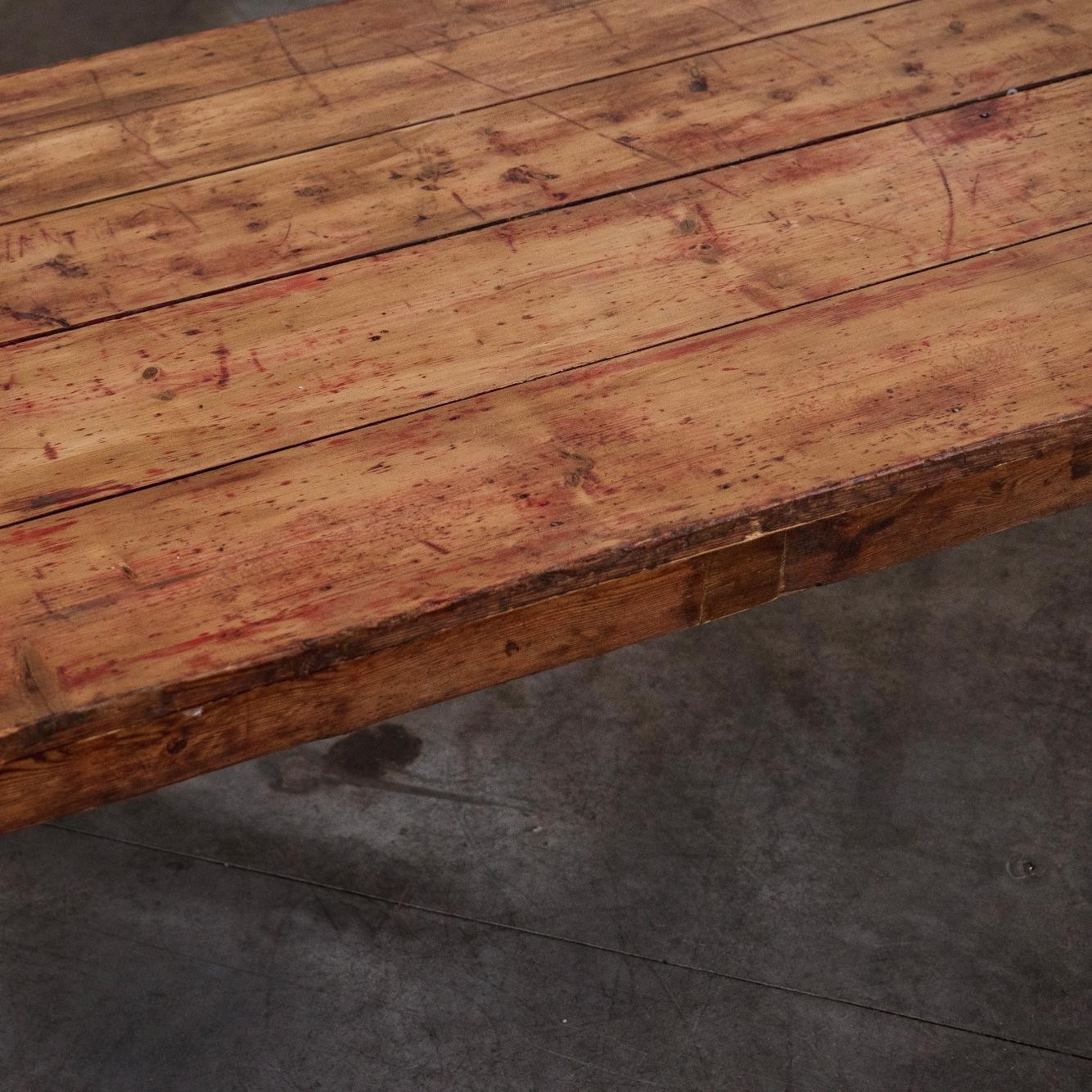 Large Primitive Rustic Dining Table,  Wood, France, 1920, 1920