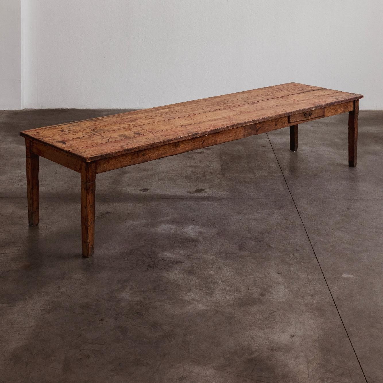 Large Primitive Rustic Dining Table,  Wood, France, 1920, 1920