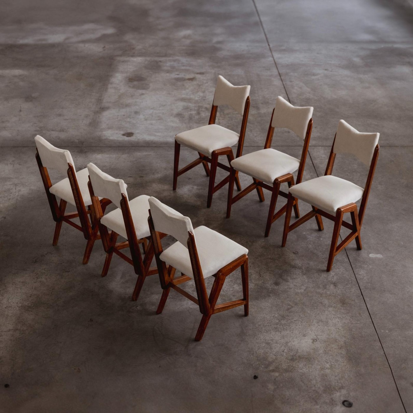 Luigi Scremin dining chairs for Fratelli Scremin, 1950, Set of 6, 1950