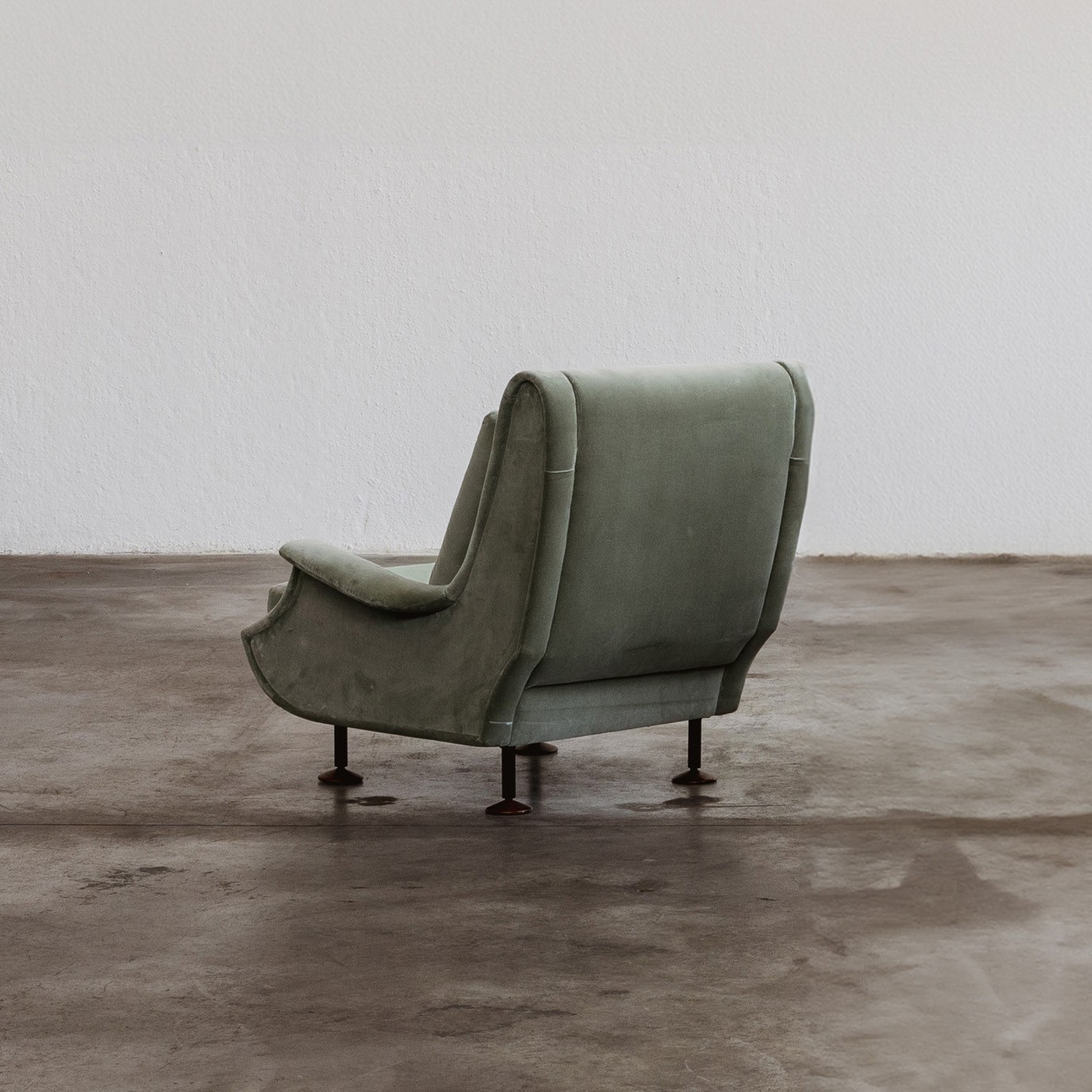 Marco Zanuso "Regent" Armchairs for Arflex, Sage Green Velvet, 1960, Set of 2, 1960