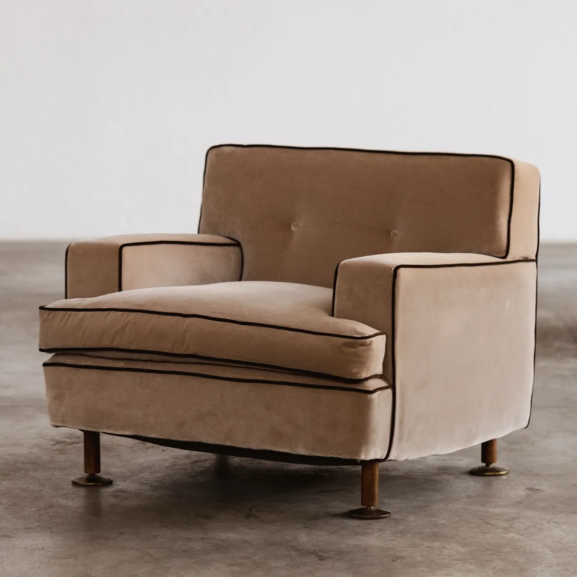 Marco Zanuso "Square" Armchairs for Arflex, camel velvet, 1962, set of 2, 1962