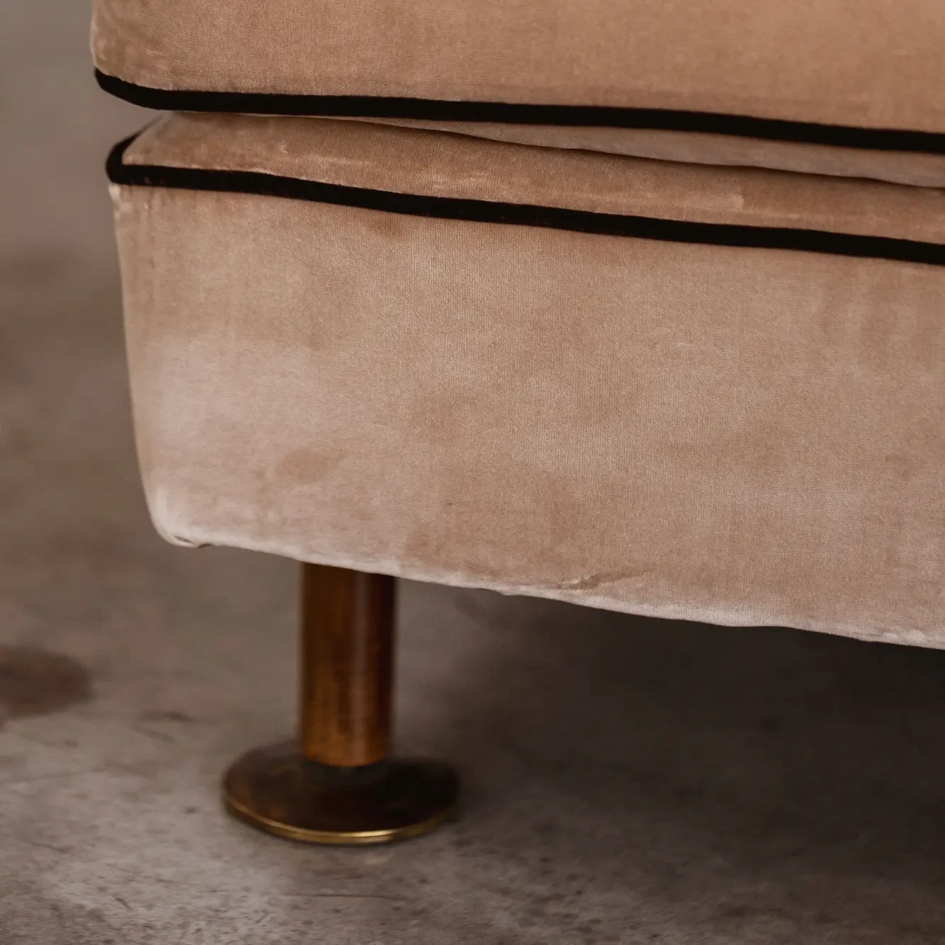 Marco Zanuso "Square" Sofa for Arflex, camel velvet, 1962, 1962