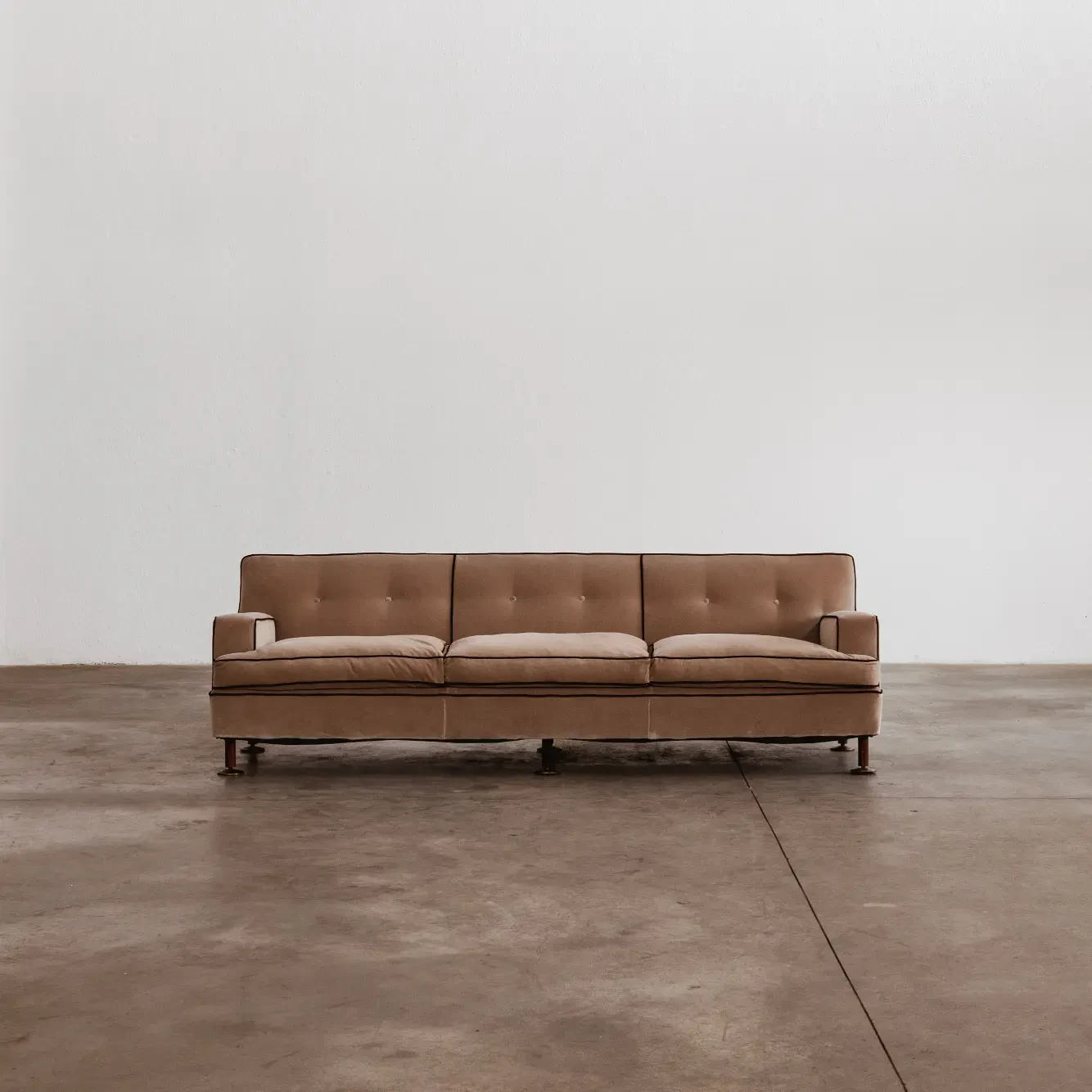 Marco Zanuso "Square" Sofa for Arflex, camel velvet, 1962, 1962