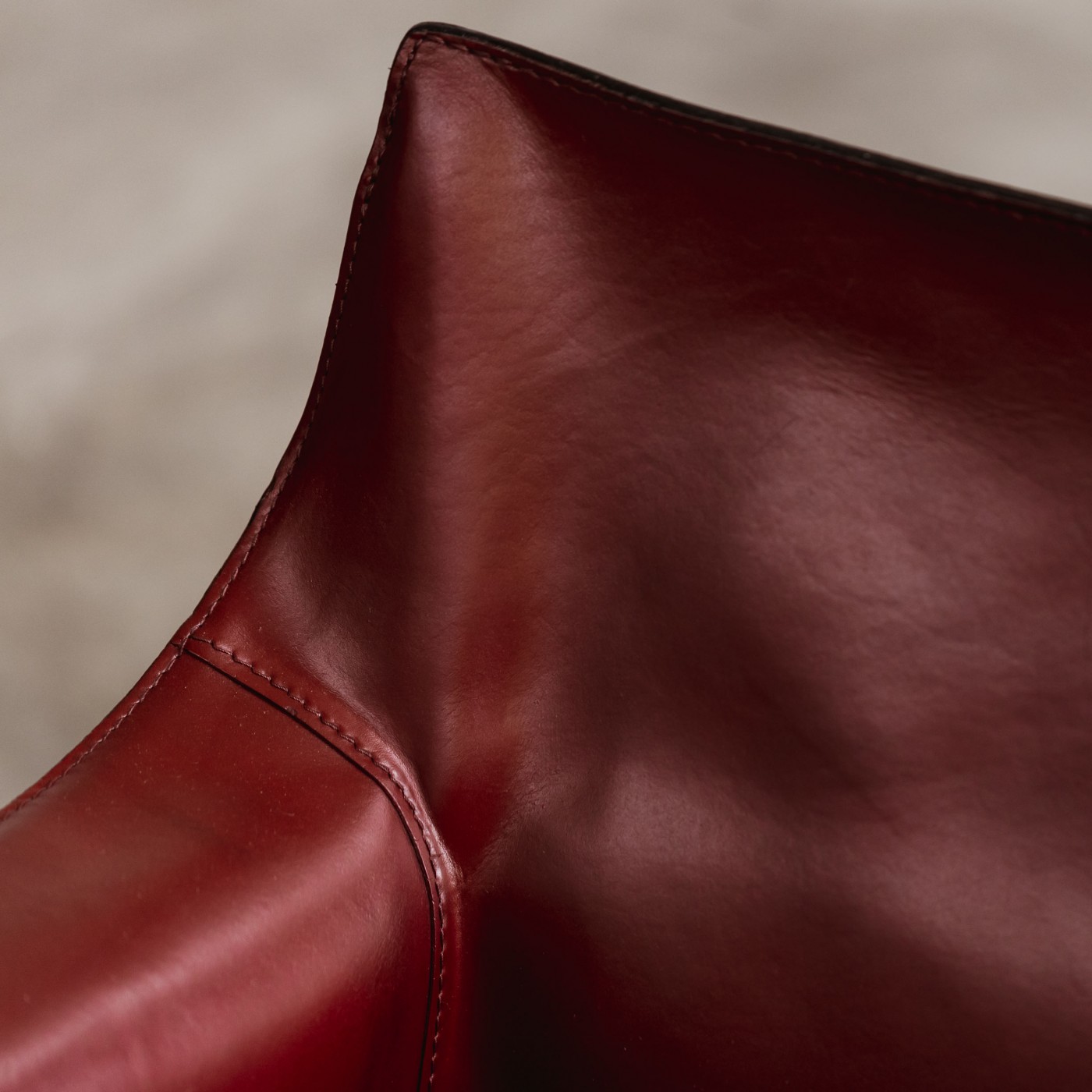 Mario Bellini "CAB 413" Dining Chairs for Cassina, Bordeaux Leather, 1977, Set of 10, 1970s