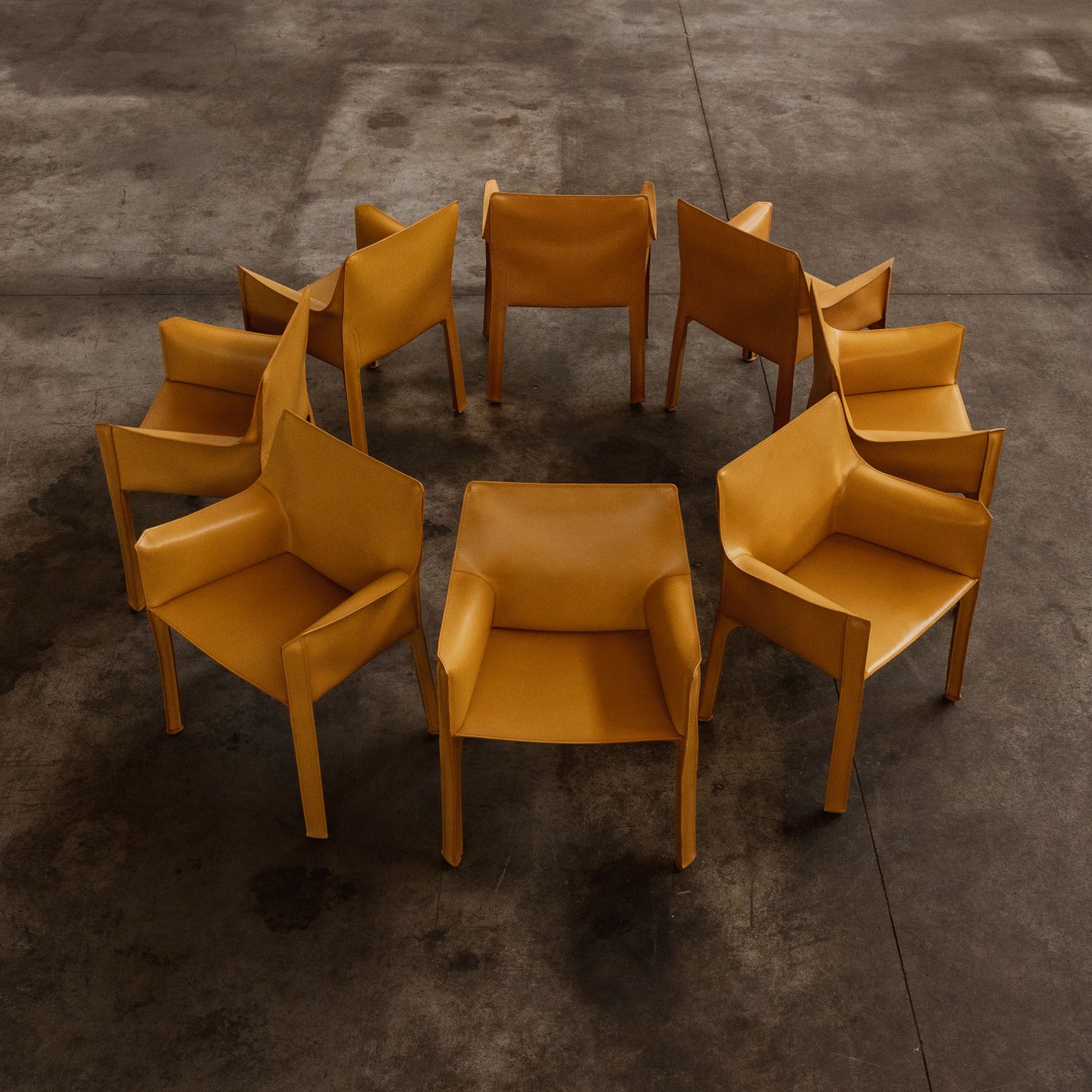 Mario Bellini "CAB 413" Dining Chairs for Cassina, 1977, Set of 8, 1970s