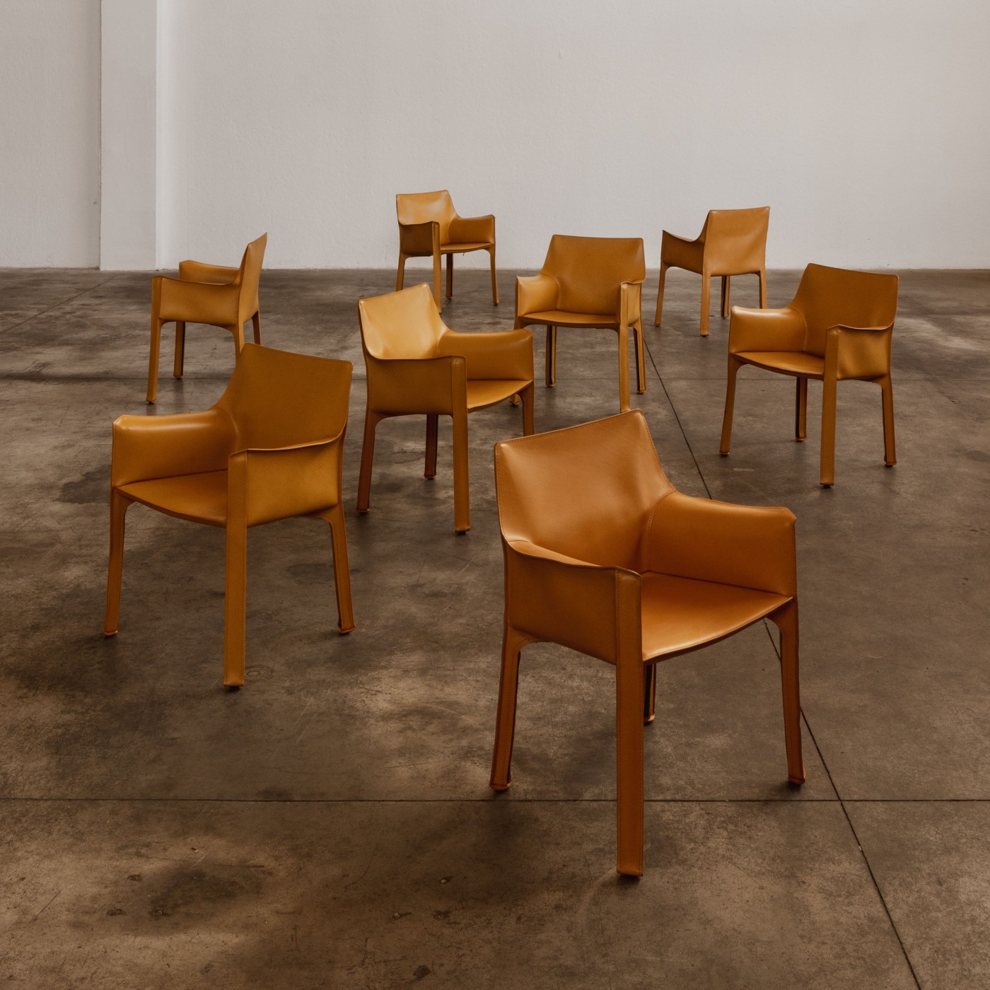 Mario Bellini "CAB 413" Dining Chairs for Cassina, 1977, Set of 8, 1970s