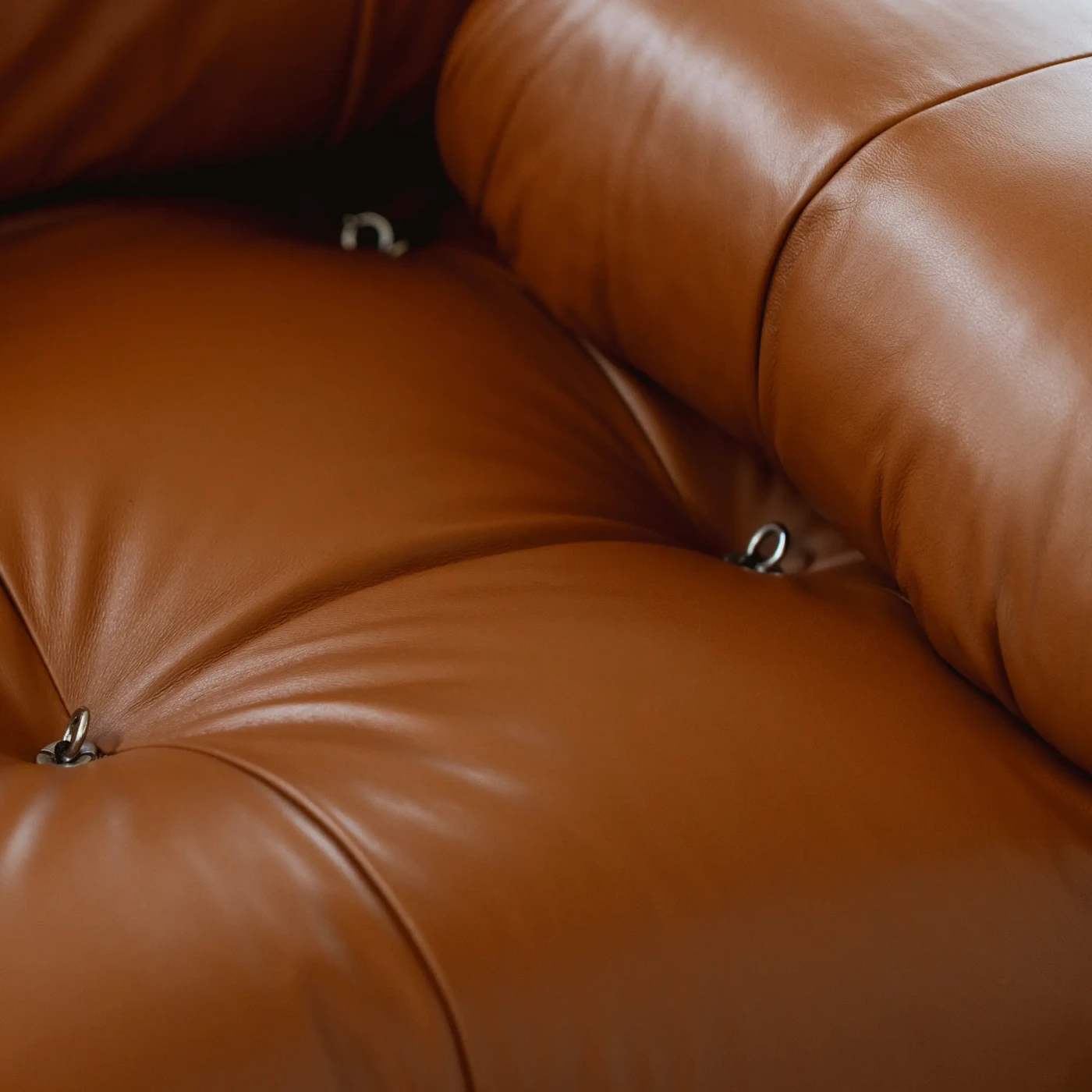 Mario Bellini "Camaleonda" Modular Sofa for B&B Italia, Cognac Leather, 1970, Set of 6, 1970