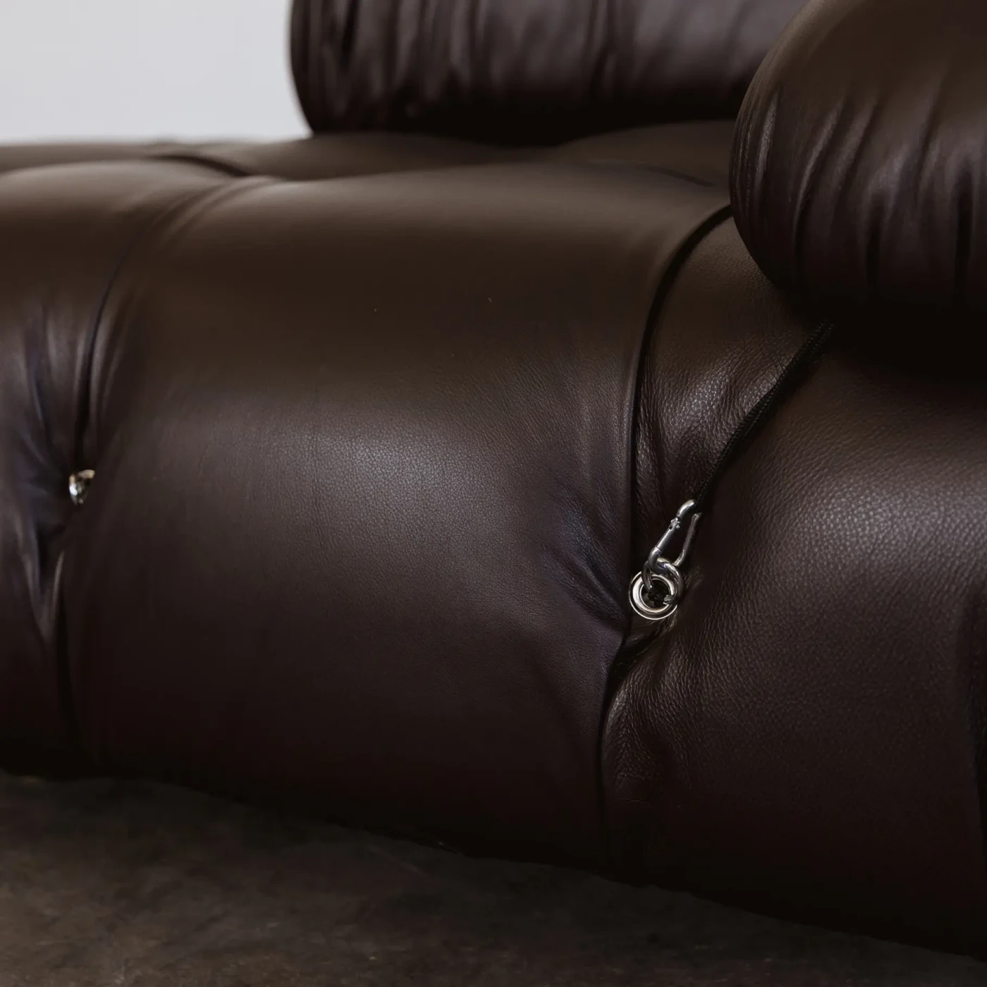 Mario Bellini "Camaleonda" Sofa for B&B Italia, Dark Brown Leather, 1970, Set of 8, 1970