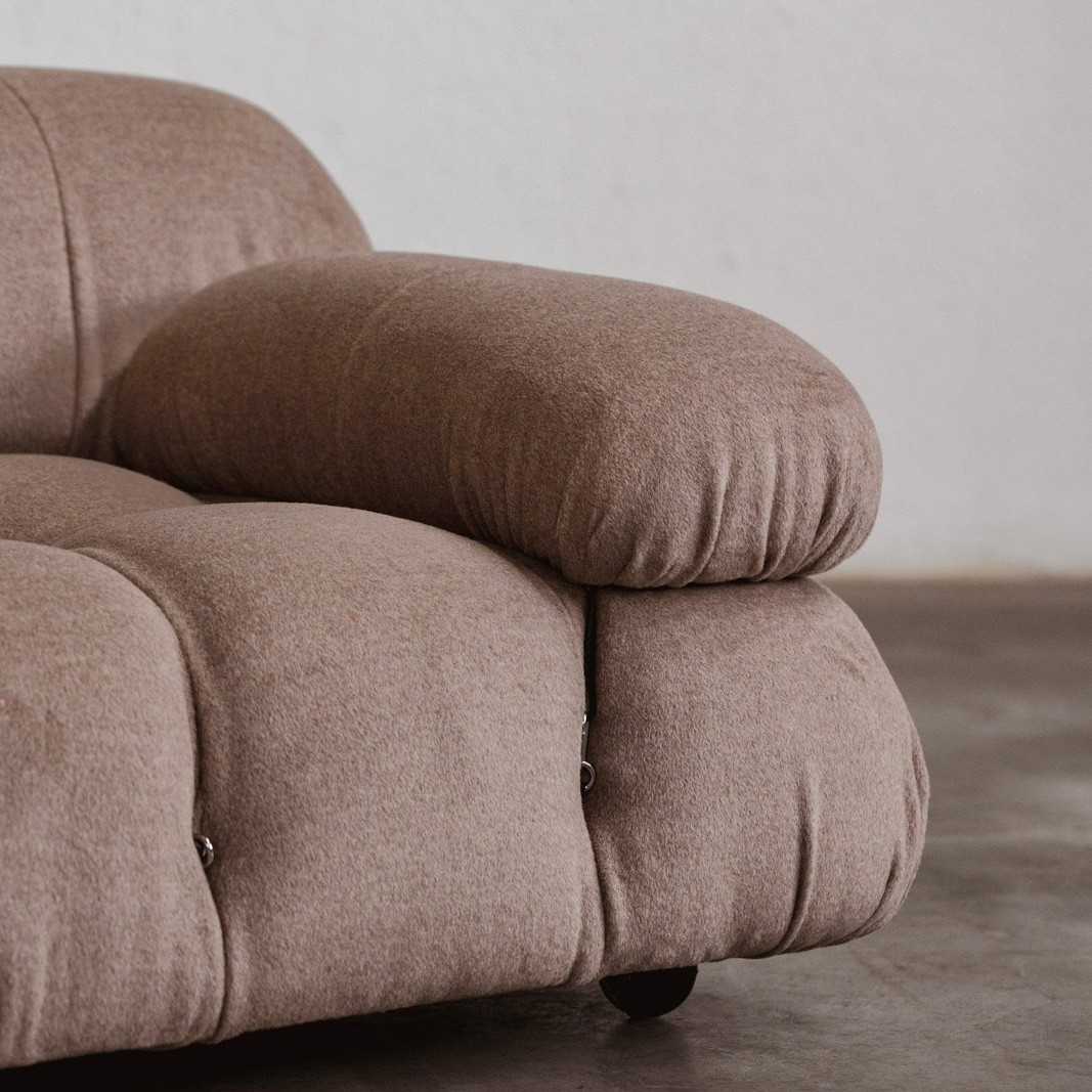 Mario Bellini "Camaleonda" Sofa for B&B Italia, Two-tone Alpaca Wool, 1970, Set of 6, 1970